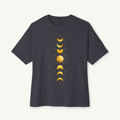 Oversized Boxy Tee 'Moon Phases'