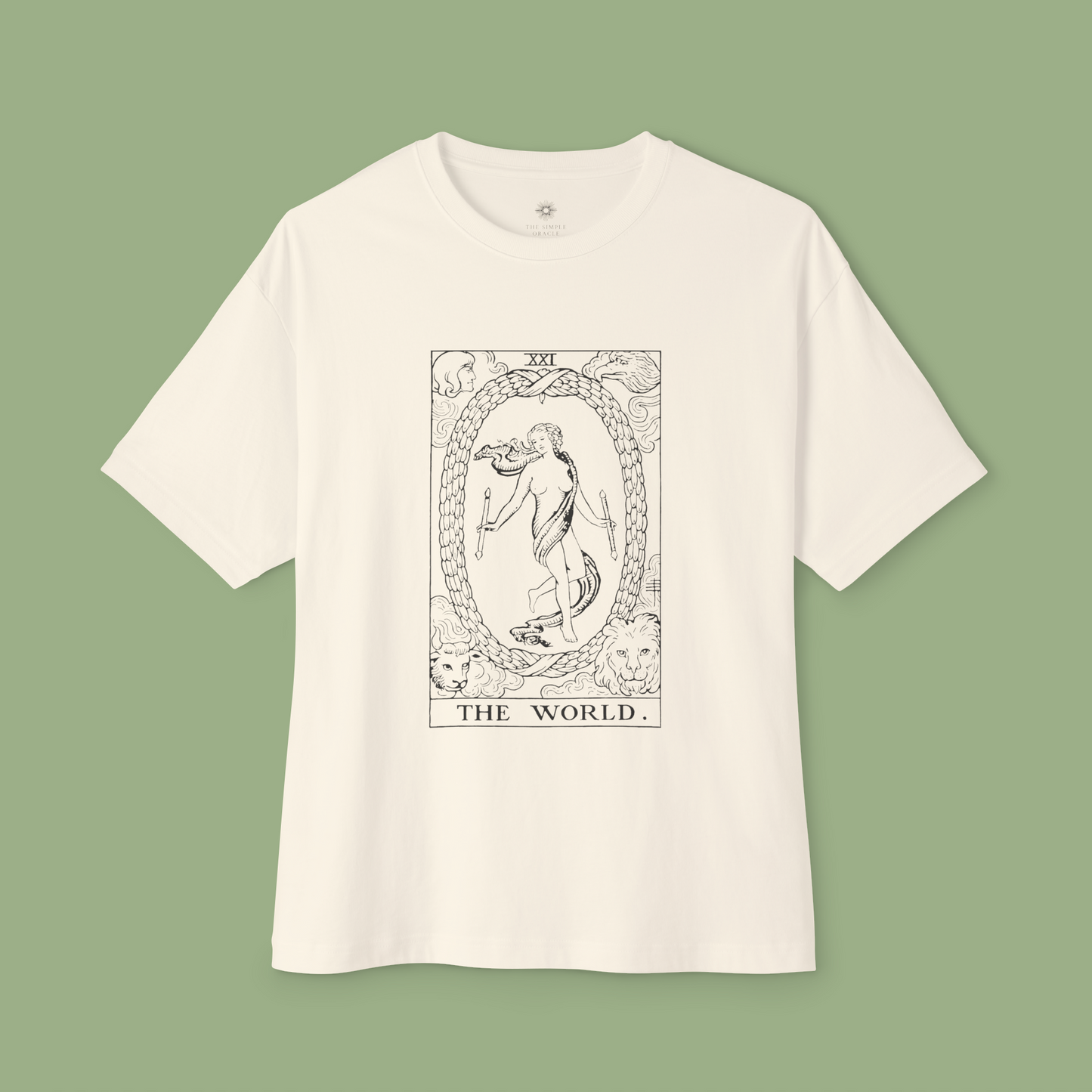 Oversized Tarot Boxy Tee "The World"