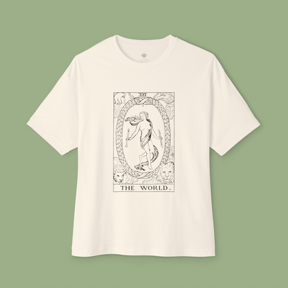Oversized Tarot Boxy Tee 'The World'