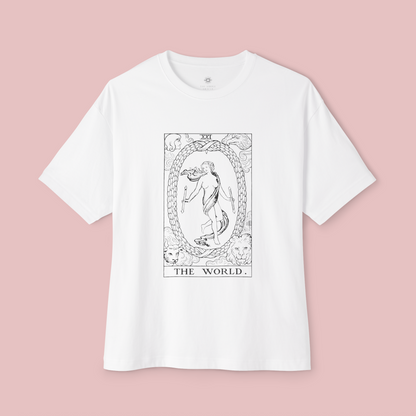 Oversized Tarot Boxy Tee 'The World'