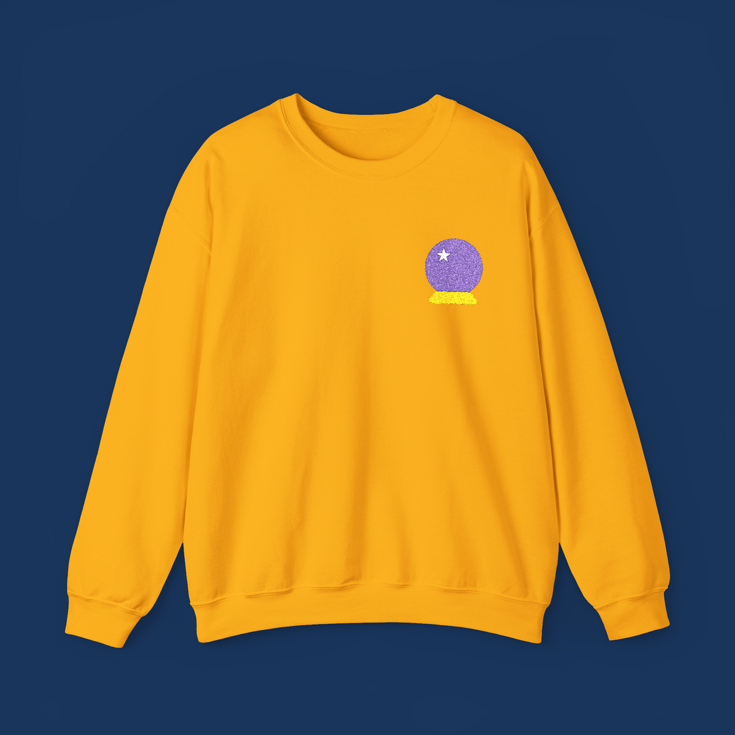 Embroidered Crystal Ball Crewneck Sweatshirt