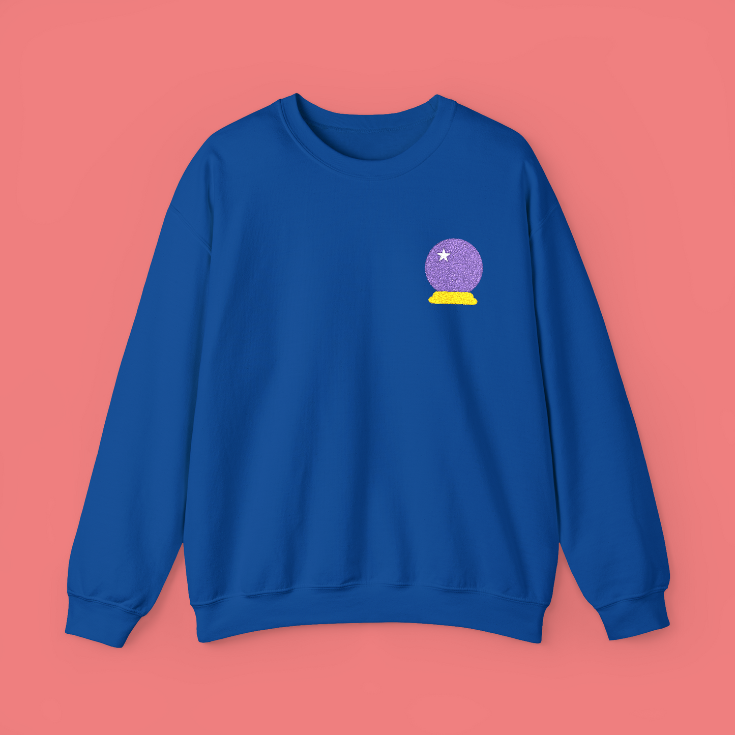Embroidered Crystal Ball Crewneck Sweatshirt