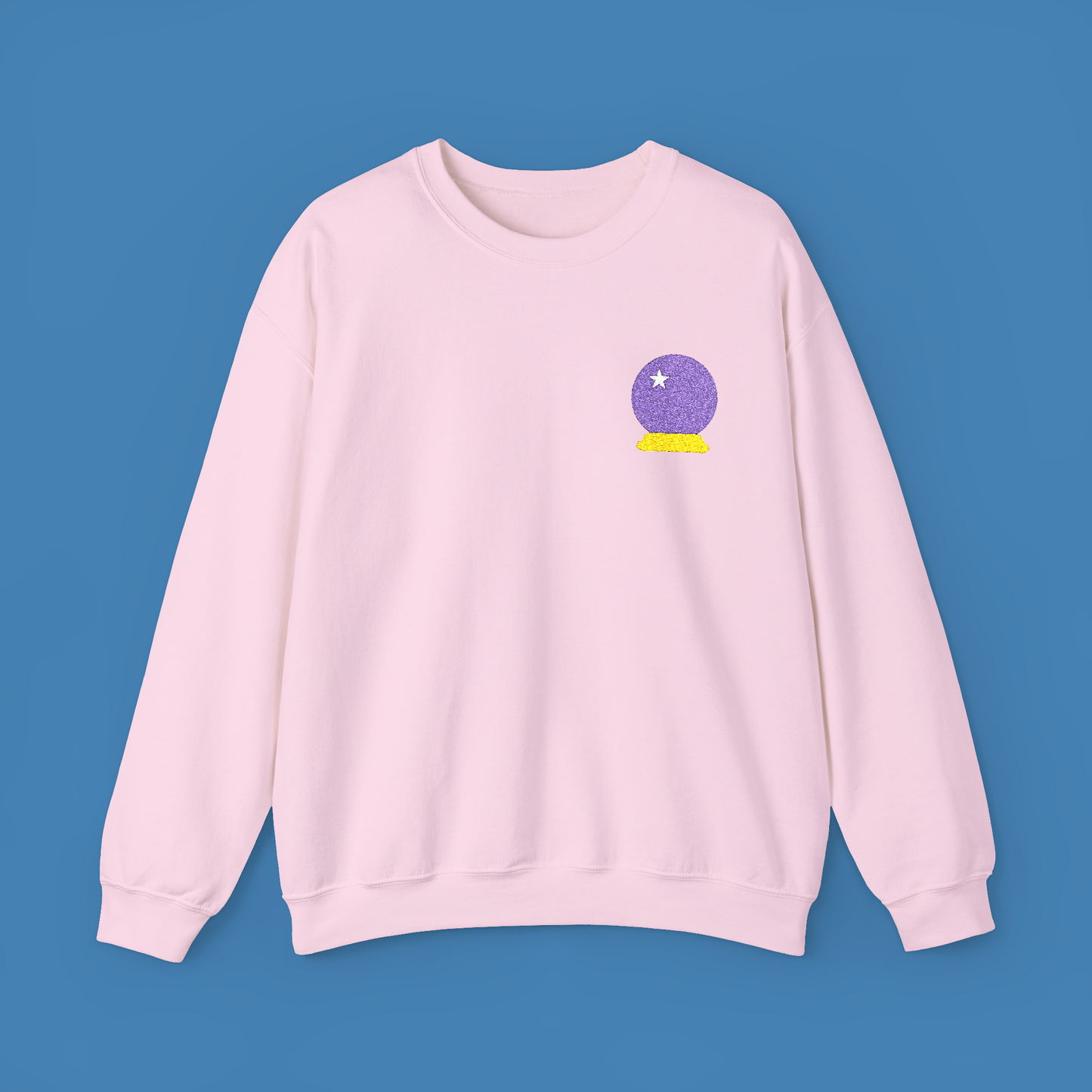 Embroidered Crystal Ball Crewneck Sweatshirt