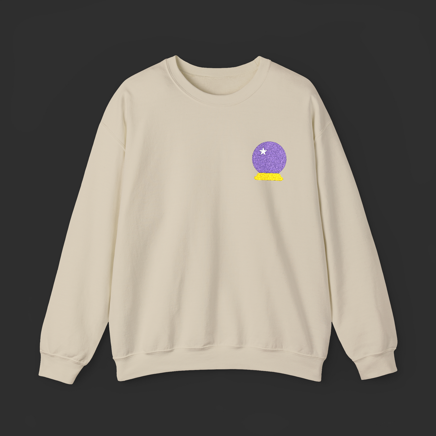 Embroidered Crystal Ball Crewneck Sweatshirt