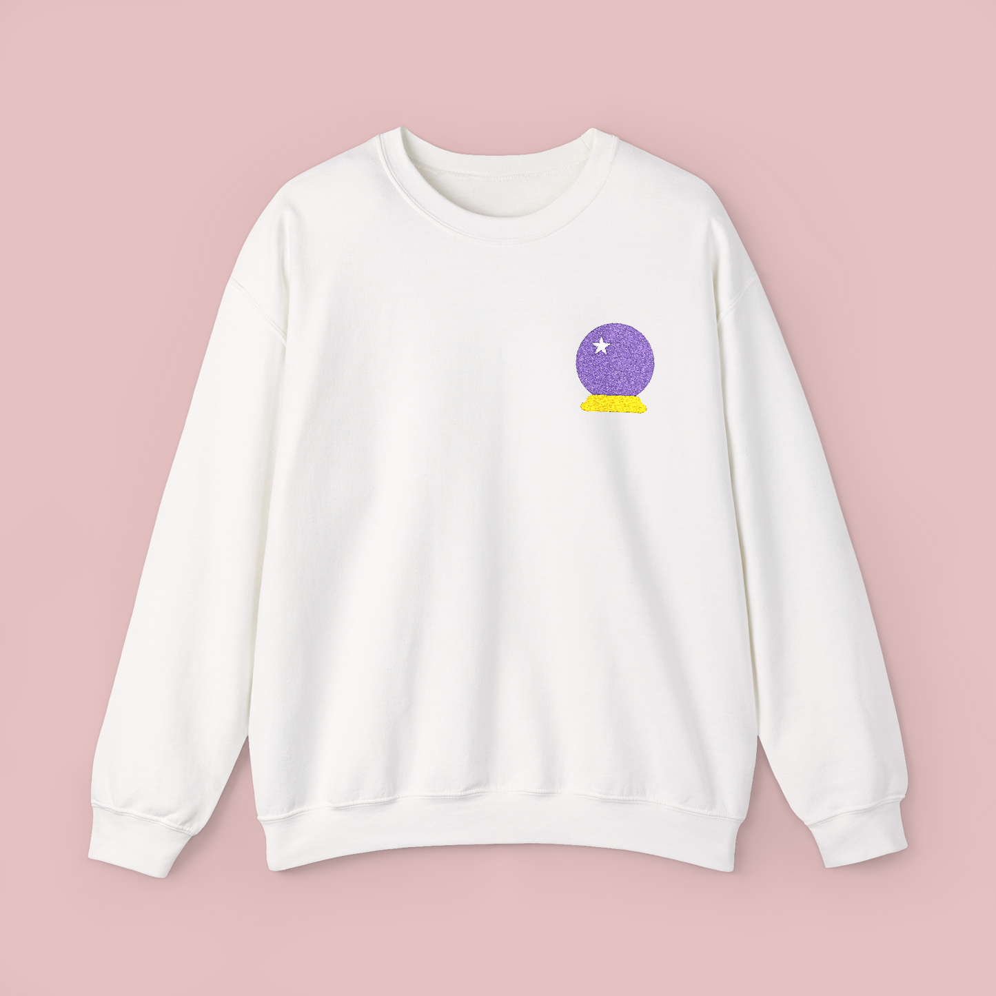 Embroidered Crystal Ball Crewneck Sweatshirt