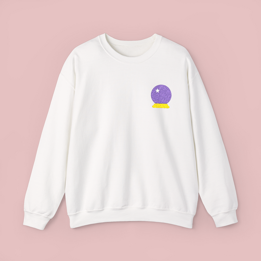 Embroidered Crystal Ball Crewneck Sweatshirt