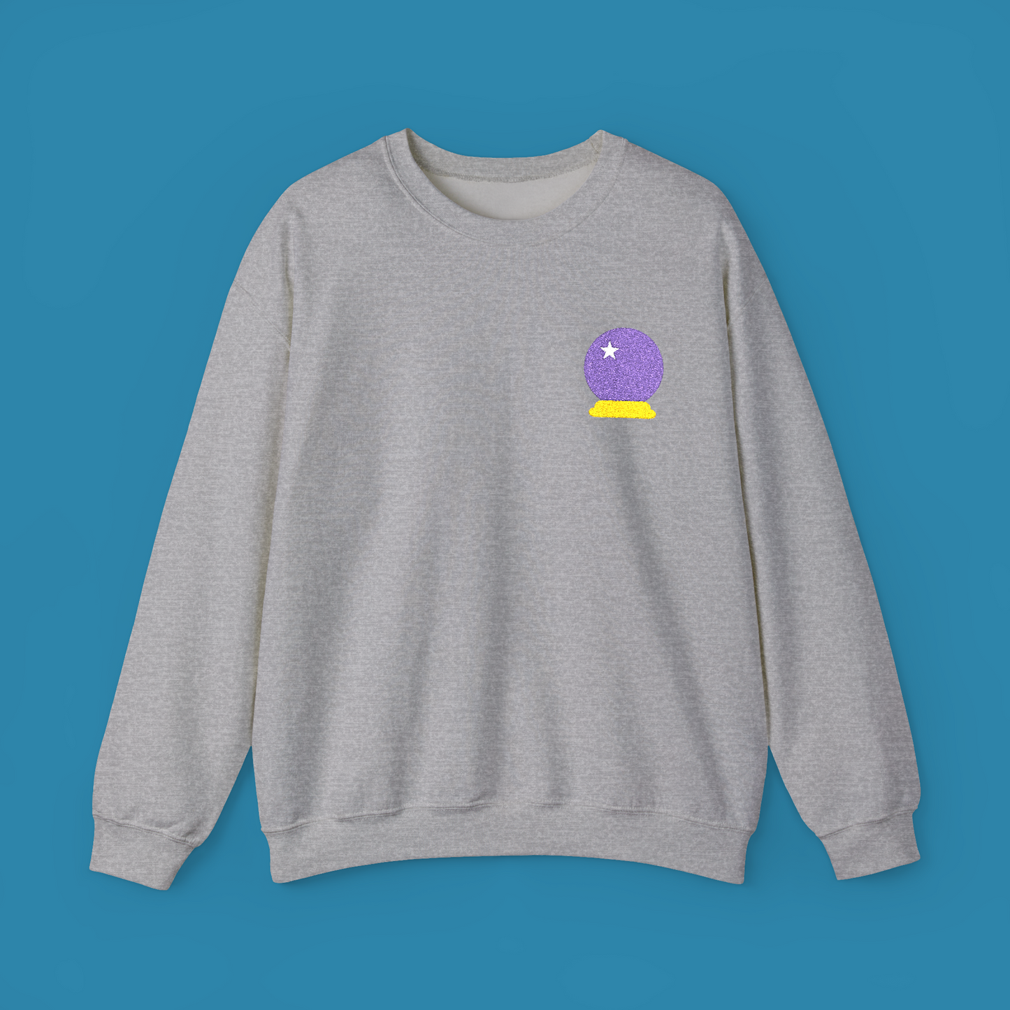 Embroidered Crystal Ball Crewneck Sweatshirt