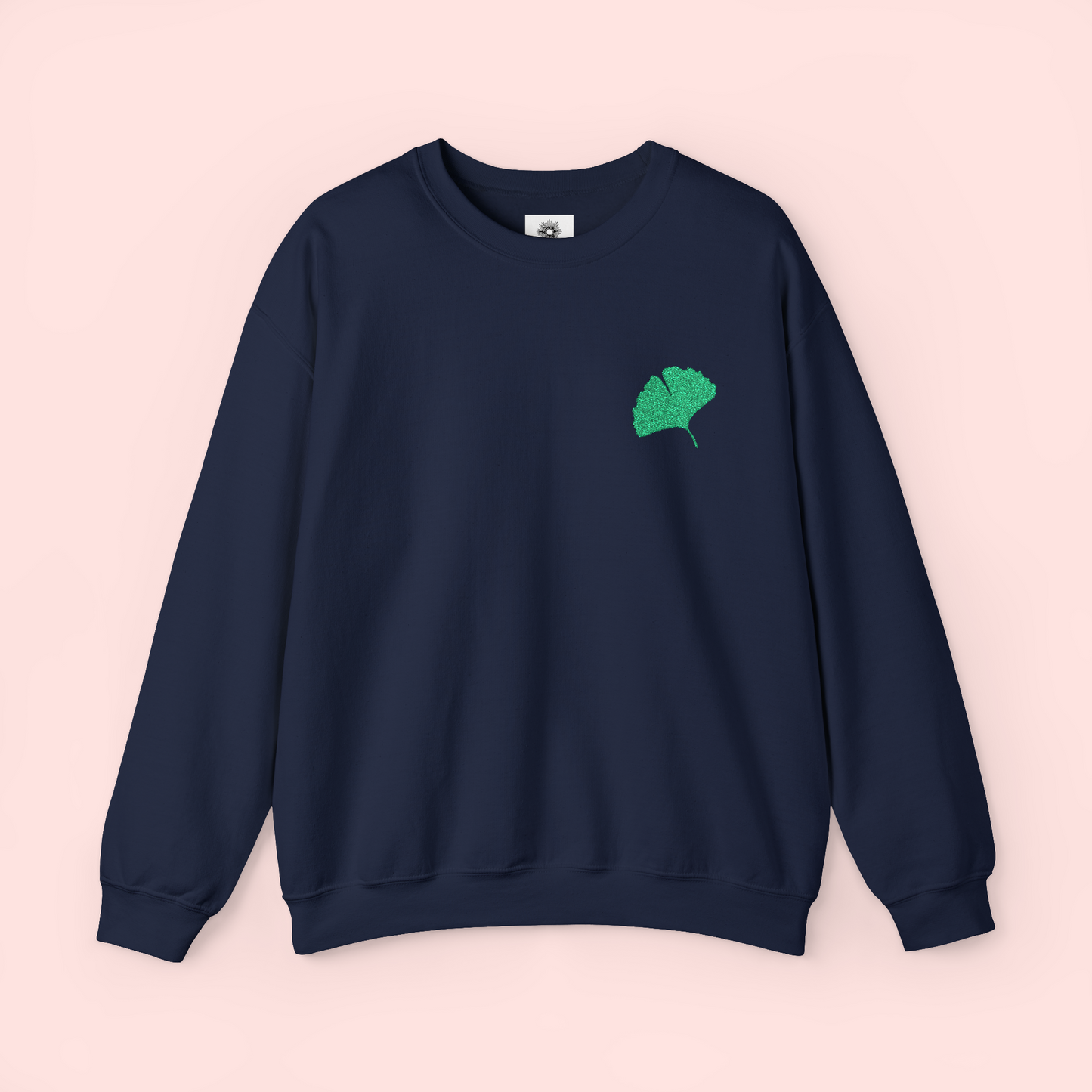 Embroidered Gingko Leaf Crewneck Sweatshirt