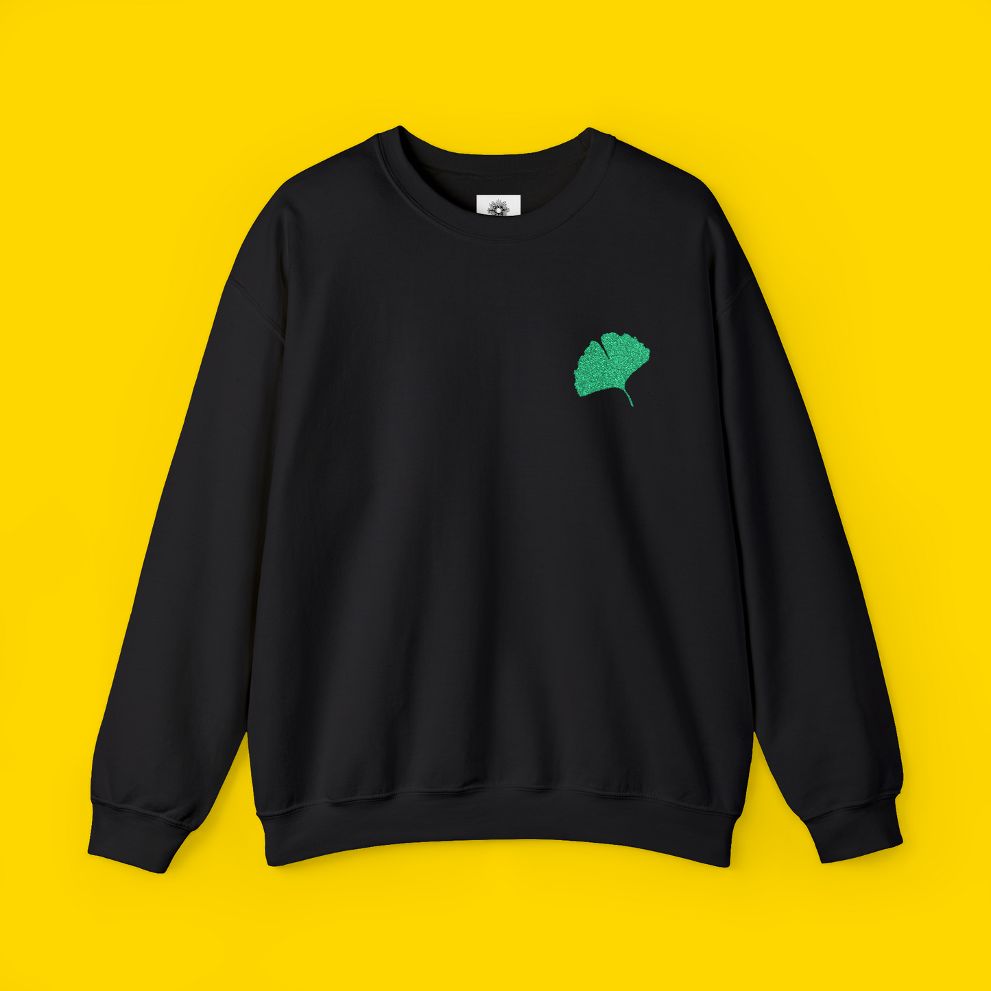 Embroidered Gingko Leaf Crewneck Sweatshirt