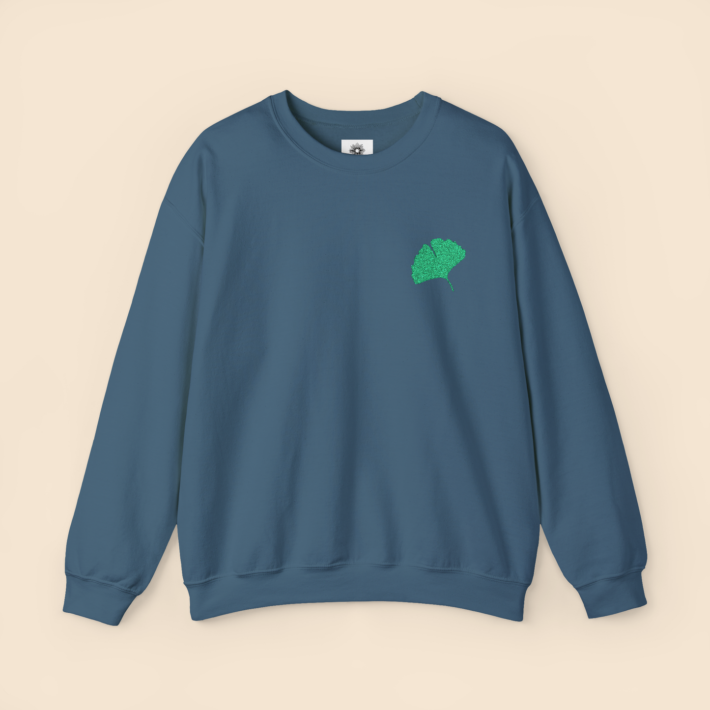 Embroidered Gingko Leaf Crewneck Sweatshirt