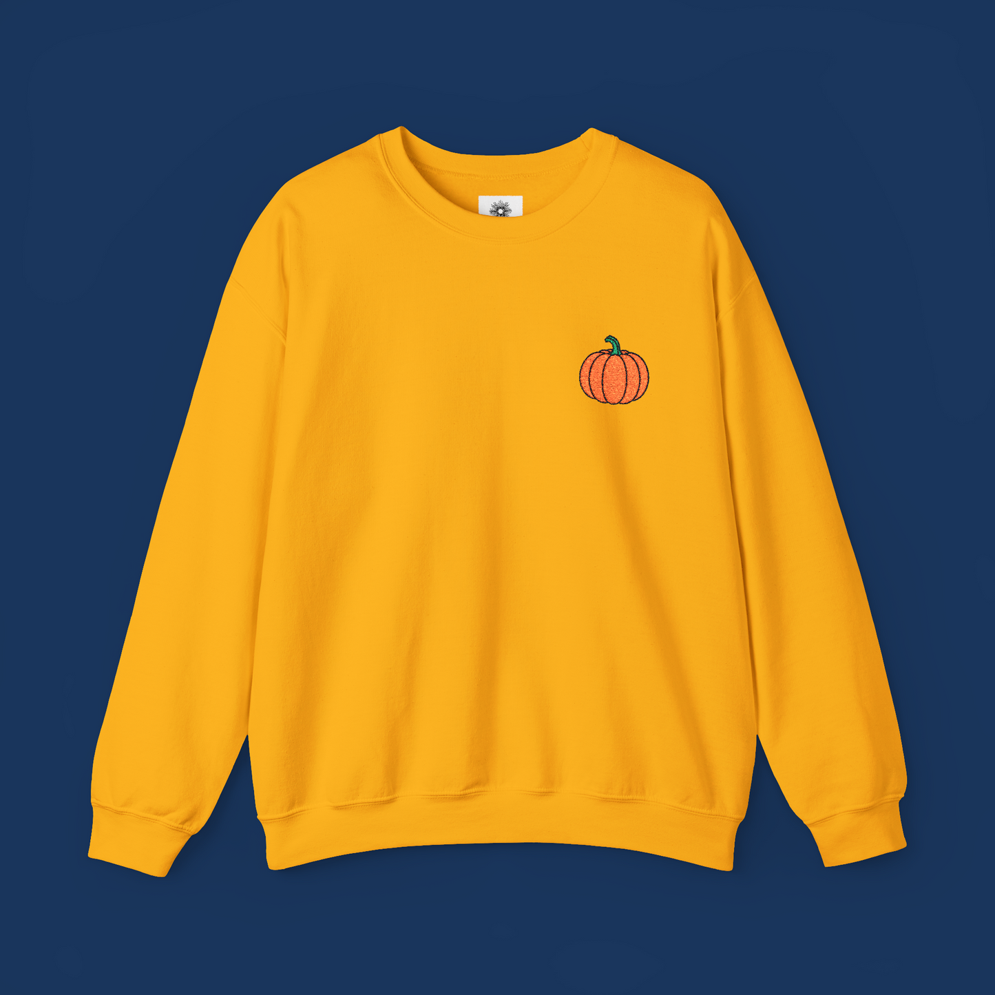 Embroidered Pumpkin Crewneck Sweatshirt
