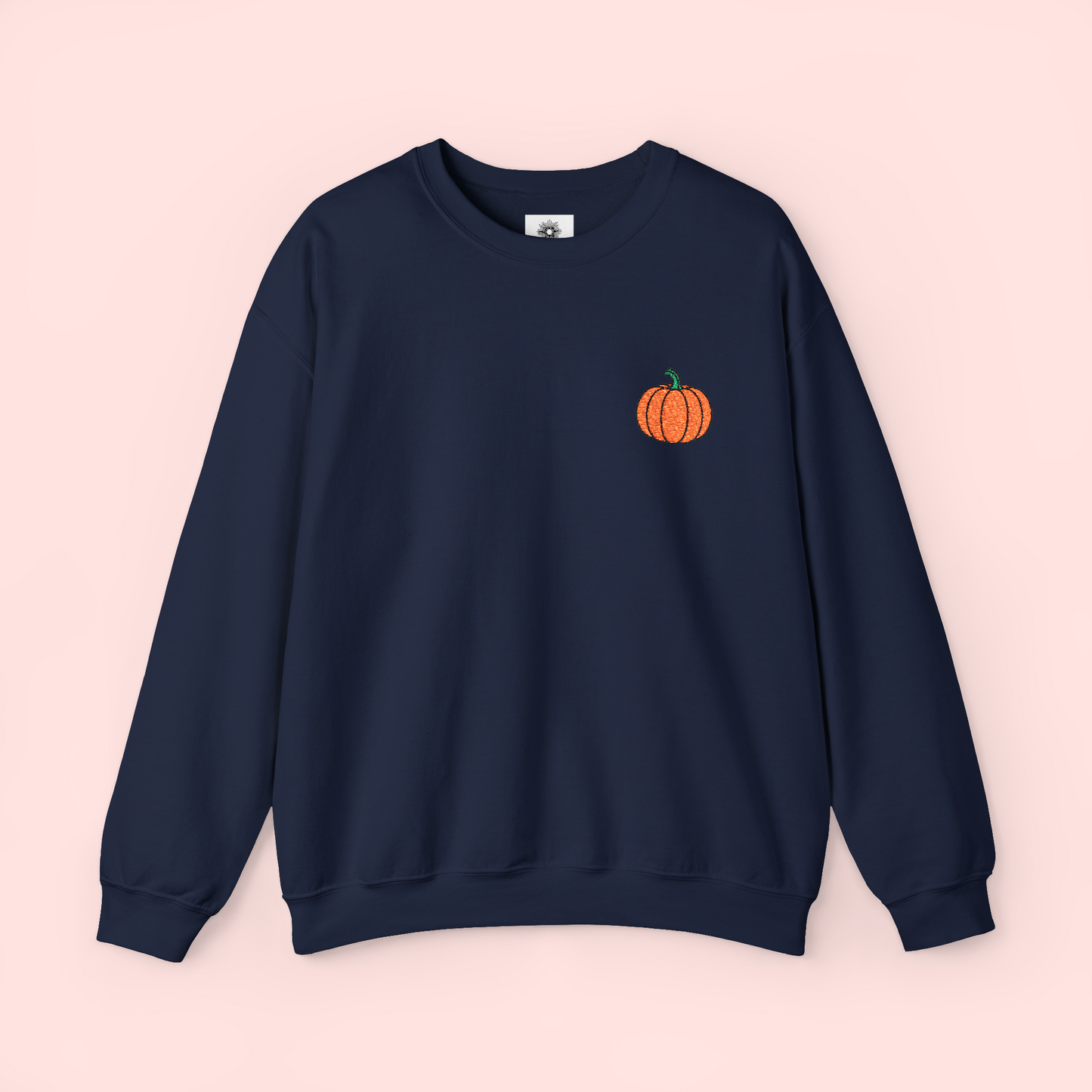 Embroidered Pumpkin Crewneck Sweatshirt
