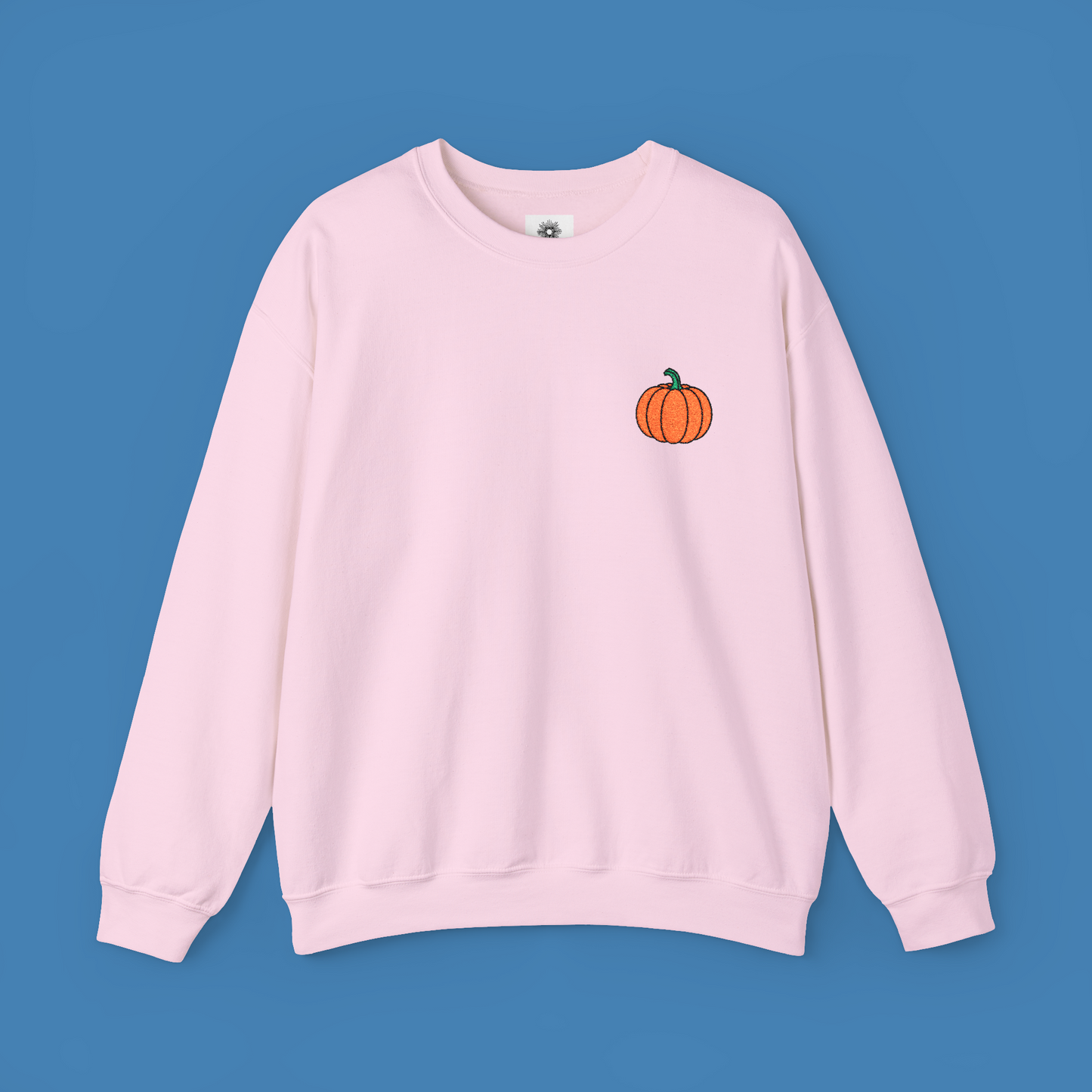 Embroidered Pumpkin Crewneck Sweatshirt