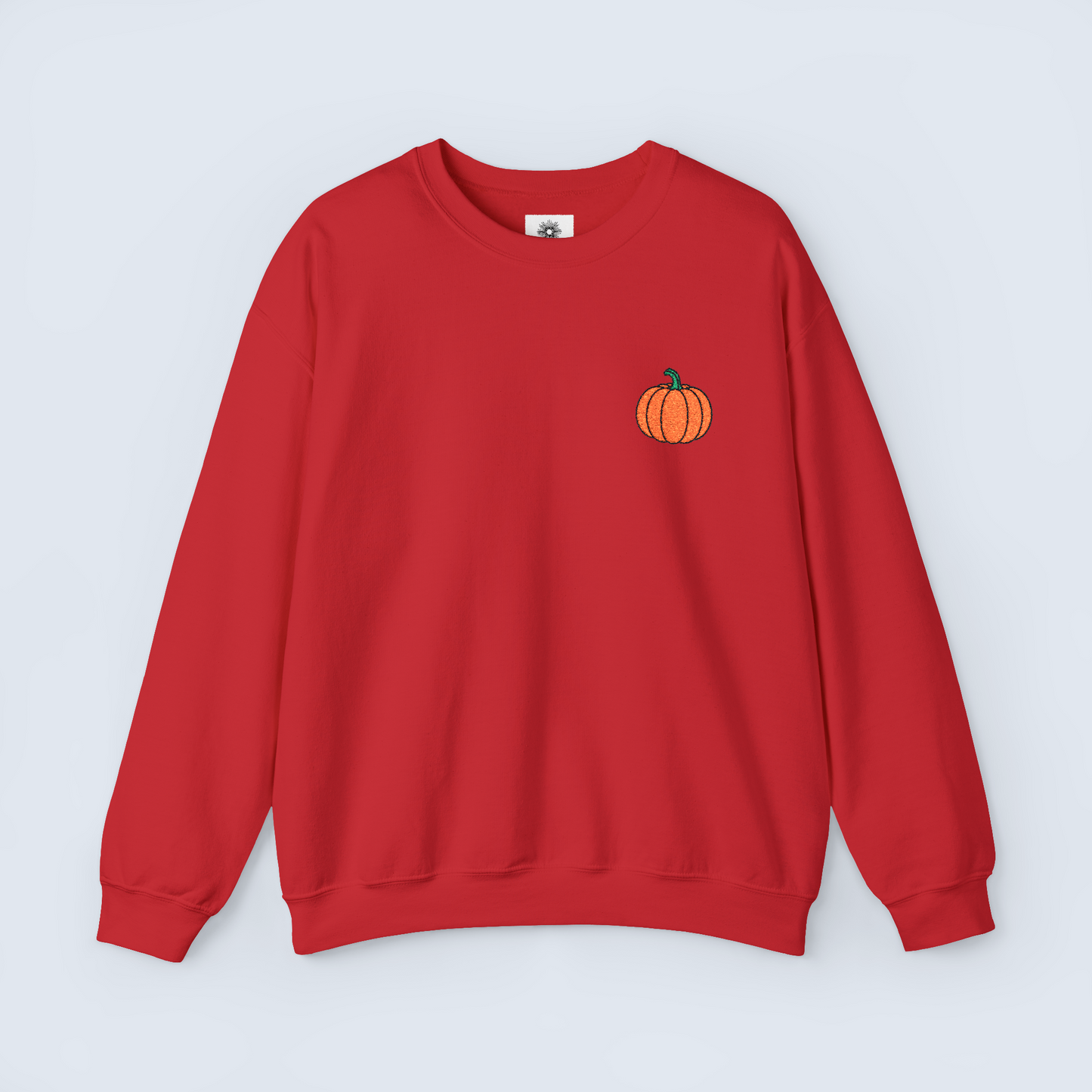 Embroidered Pumpkin Crewneck Sweatshirt
