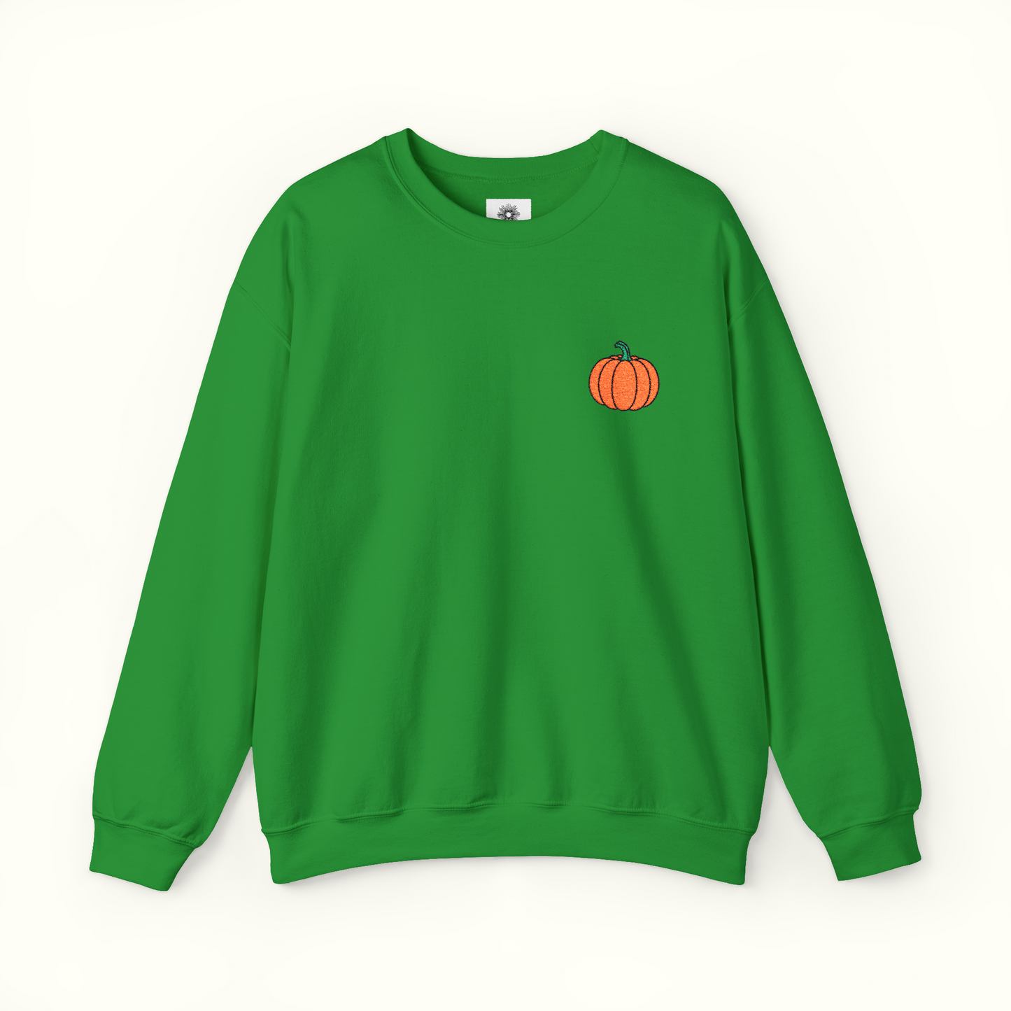Embroidered Pumpkin Crewneck Sweatshirt