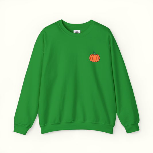 Embroidered Pumpkin Crewneck Sweatshirt