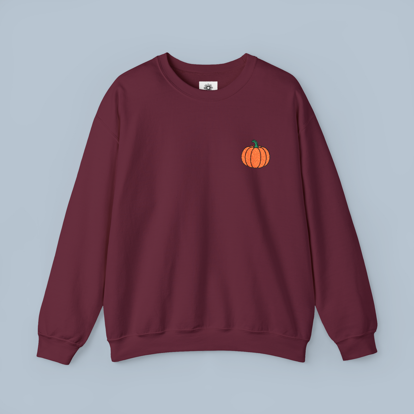 Embroidered Pumpkin Crewneck Sweatshirt