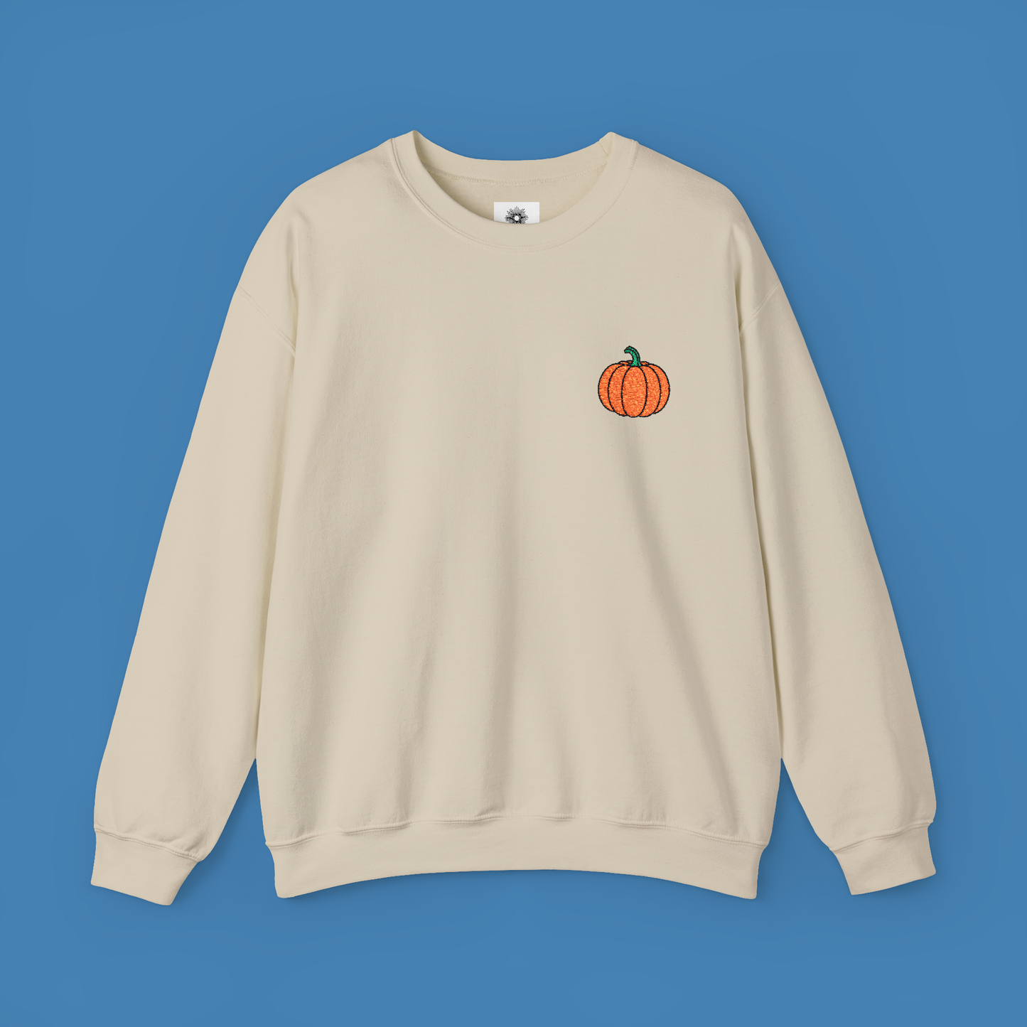 Embroidered Pumpkin Crewneck Sweatshirt