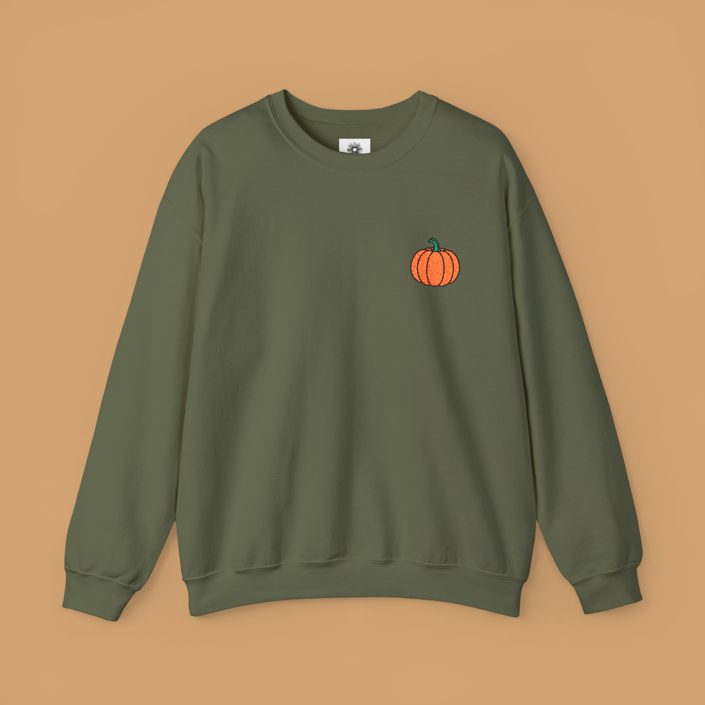 Embroidered Pumpkin Crewneck Sweatshirt