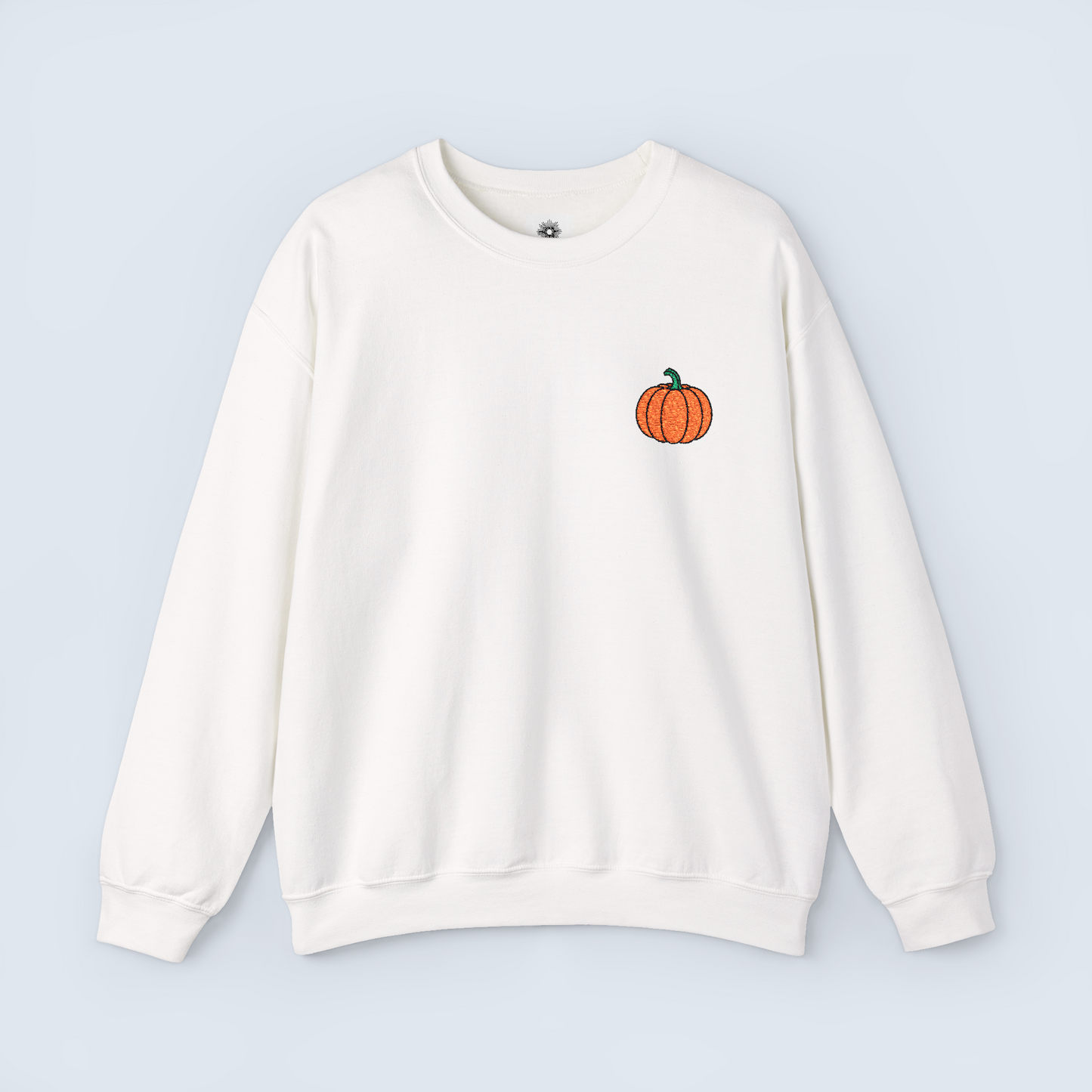 Embroidered Pumpkin Crewneck Sweatshirt