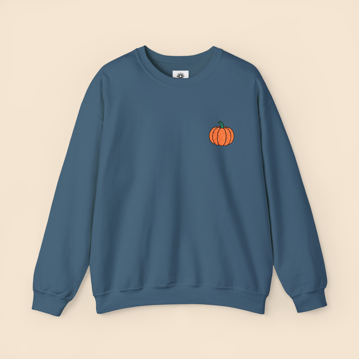 Embroidered Pumpkin Crewneck Sweatshirt
