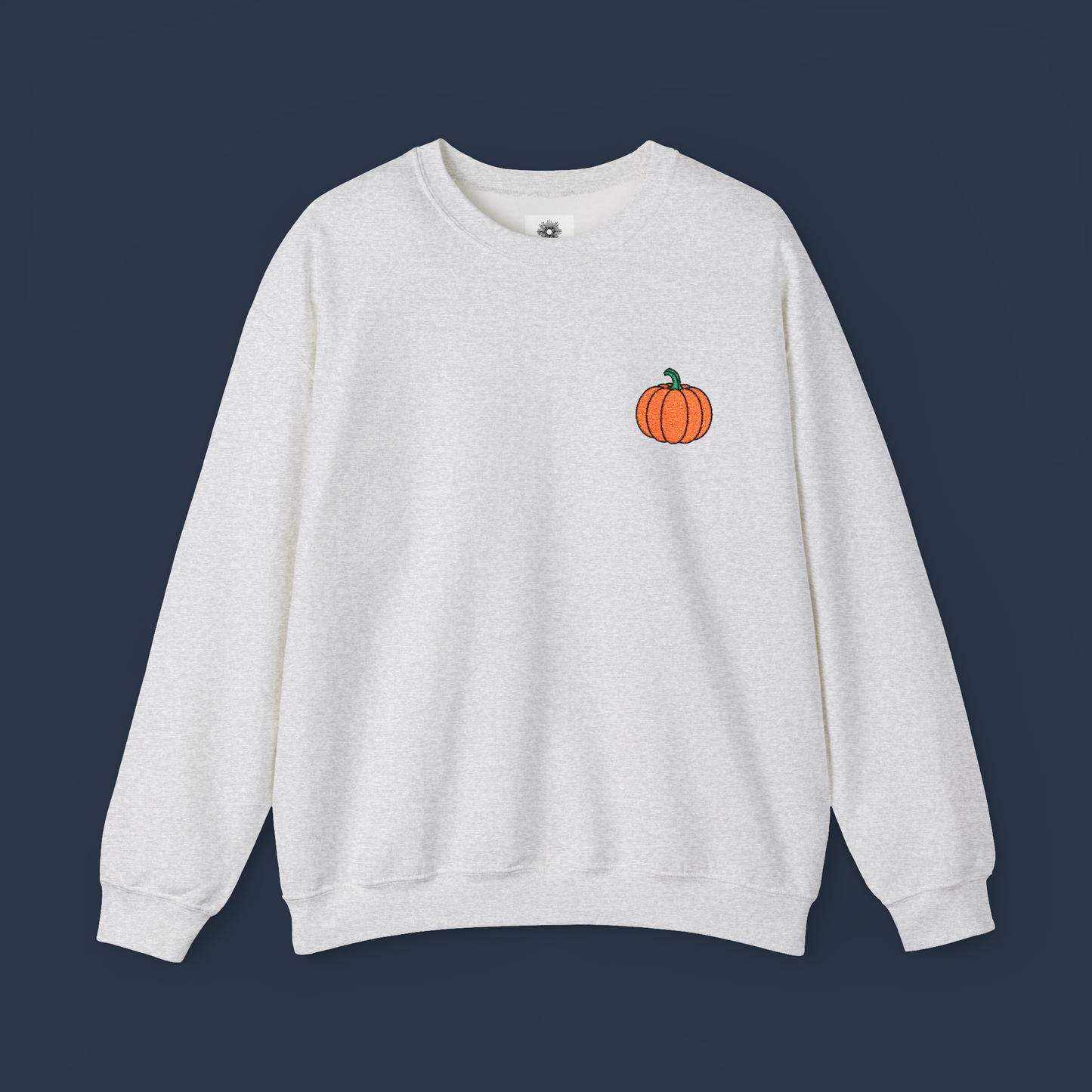 Embroidered Pumpkin Crewneck Sweatshirt