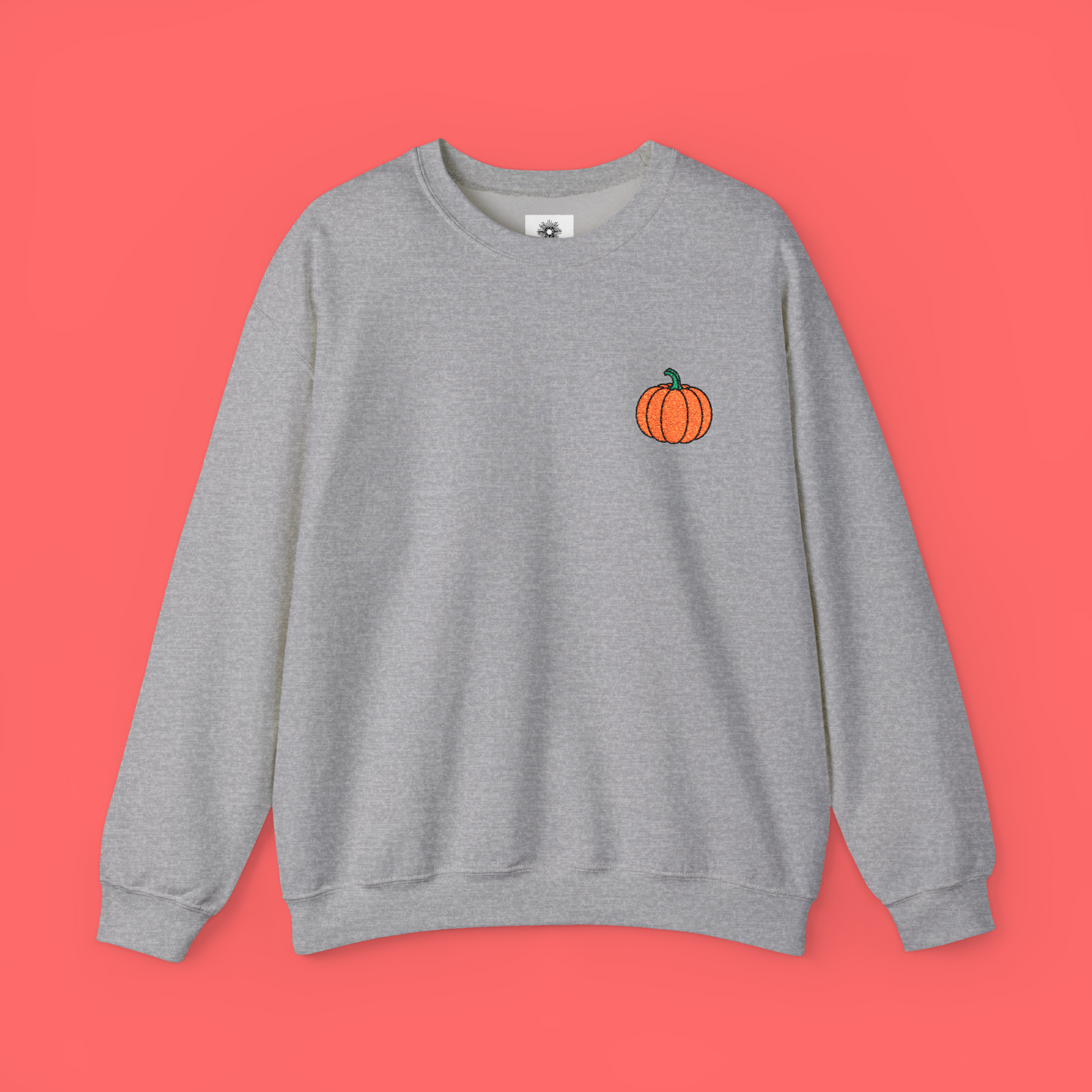 Embroidered Pumpkin Crewneck Sweatshirt