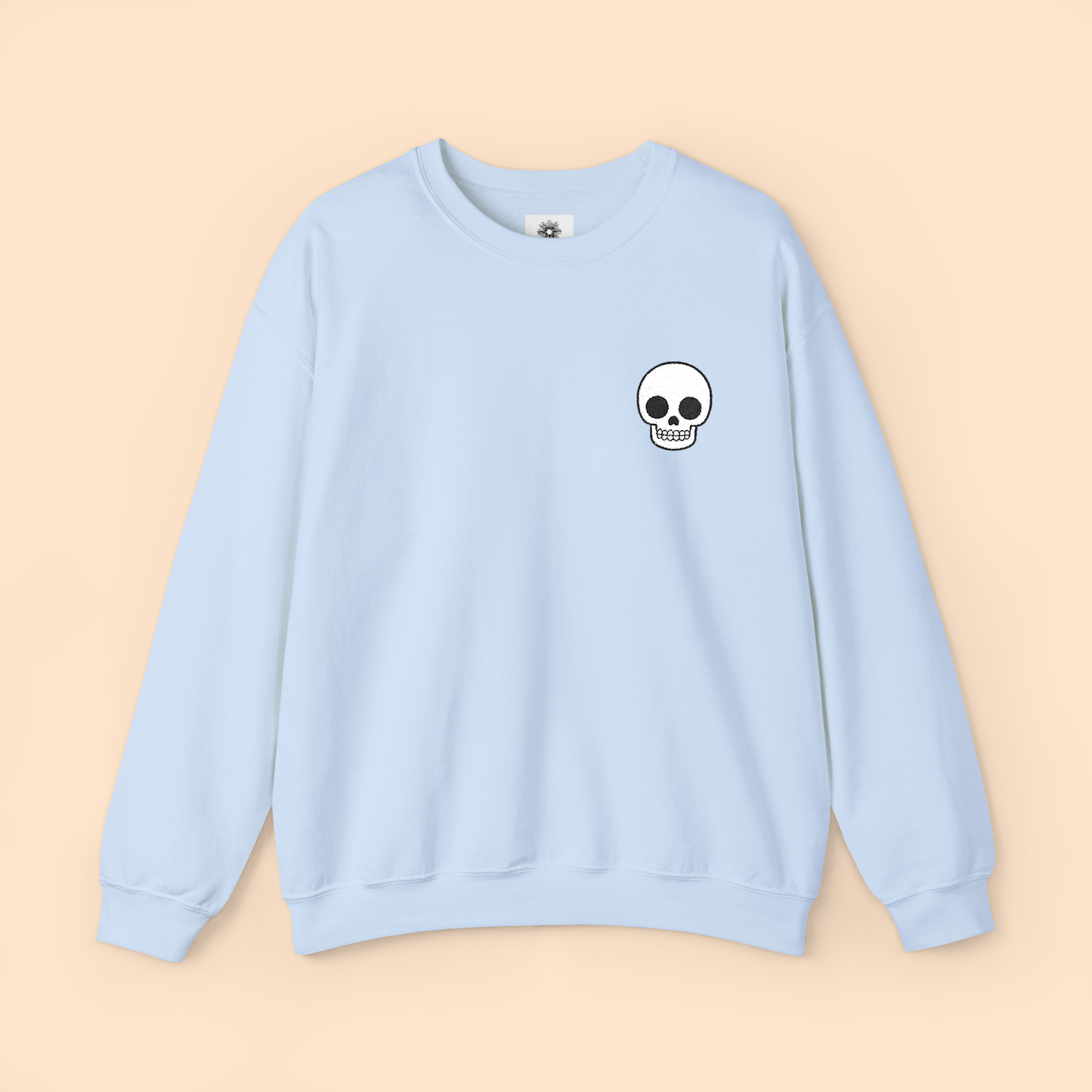Embroidered Skull Crewneck Sweatshirt