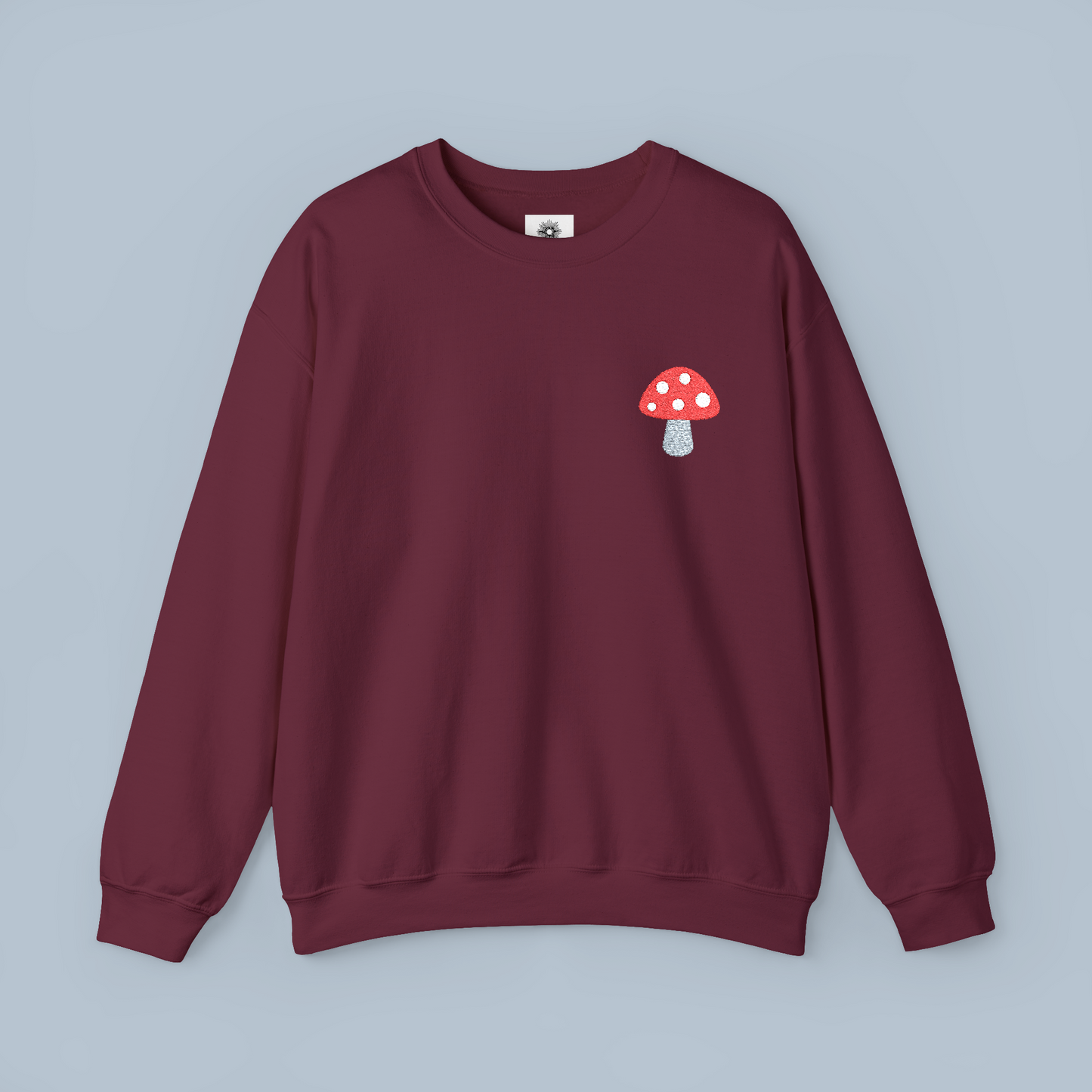Embroidered Mushroom Crewneck Sweatshirt