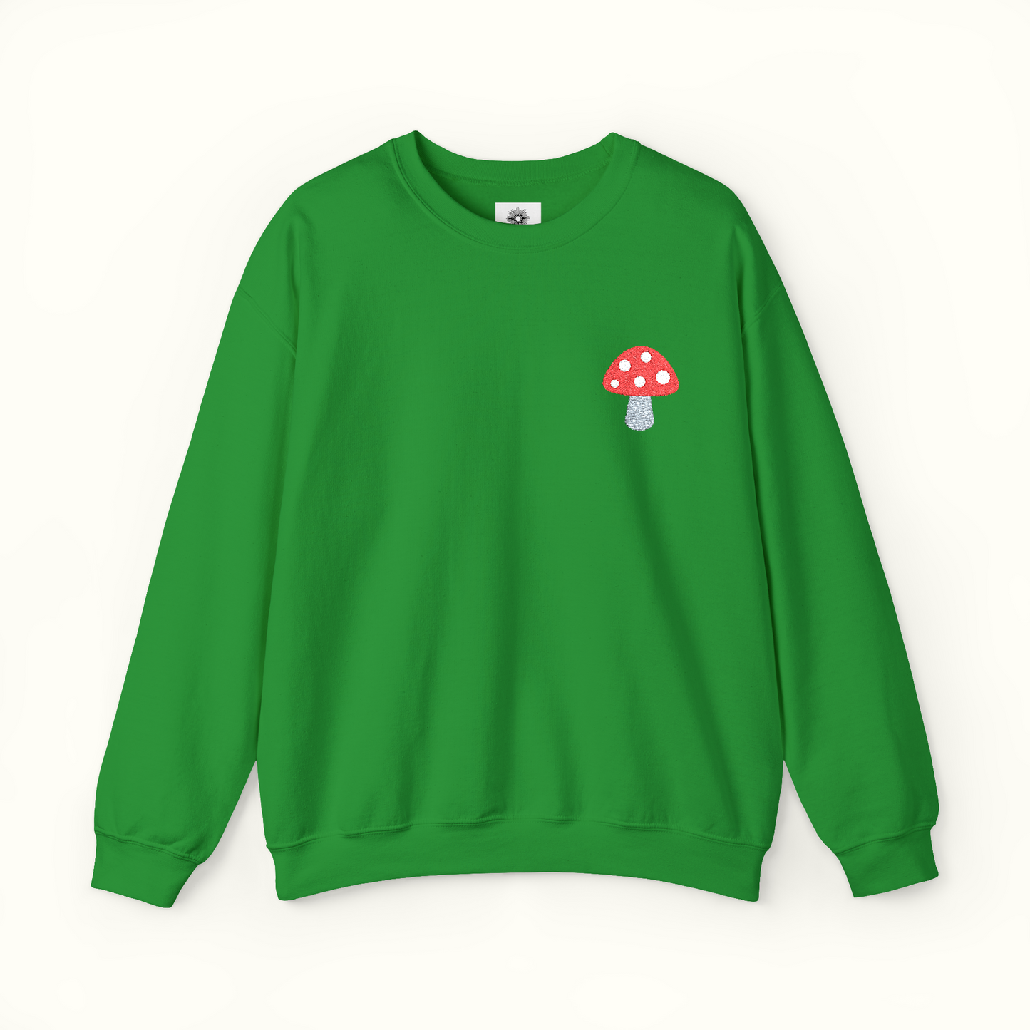 Embroidered Mushroom Crewneck Sweatshirt