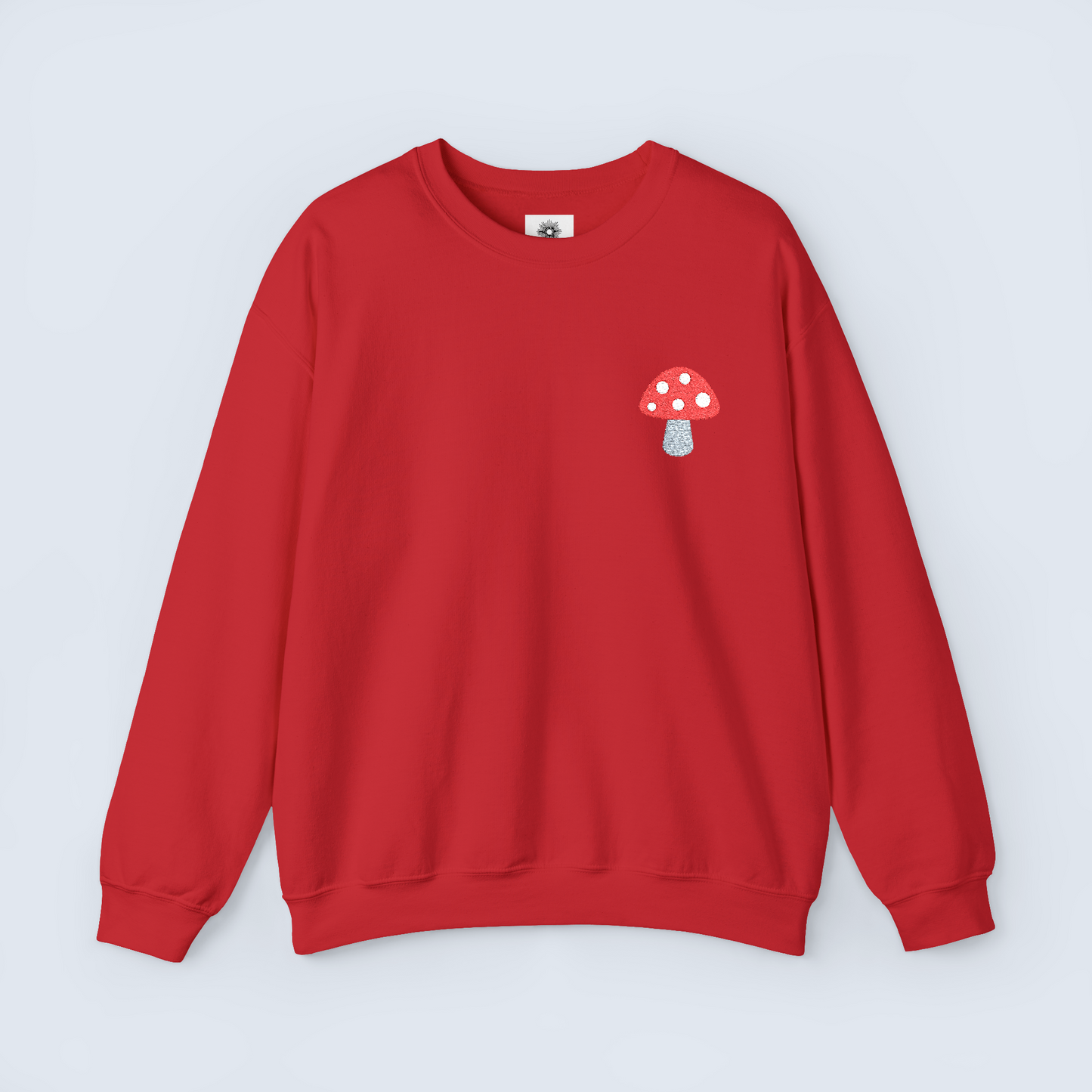 Embroidered Mushroom Crewneck Sweatshirt