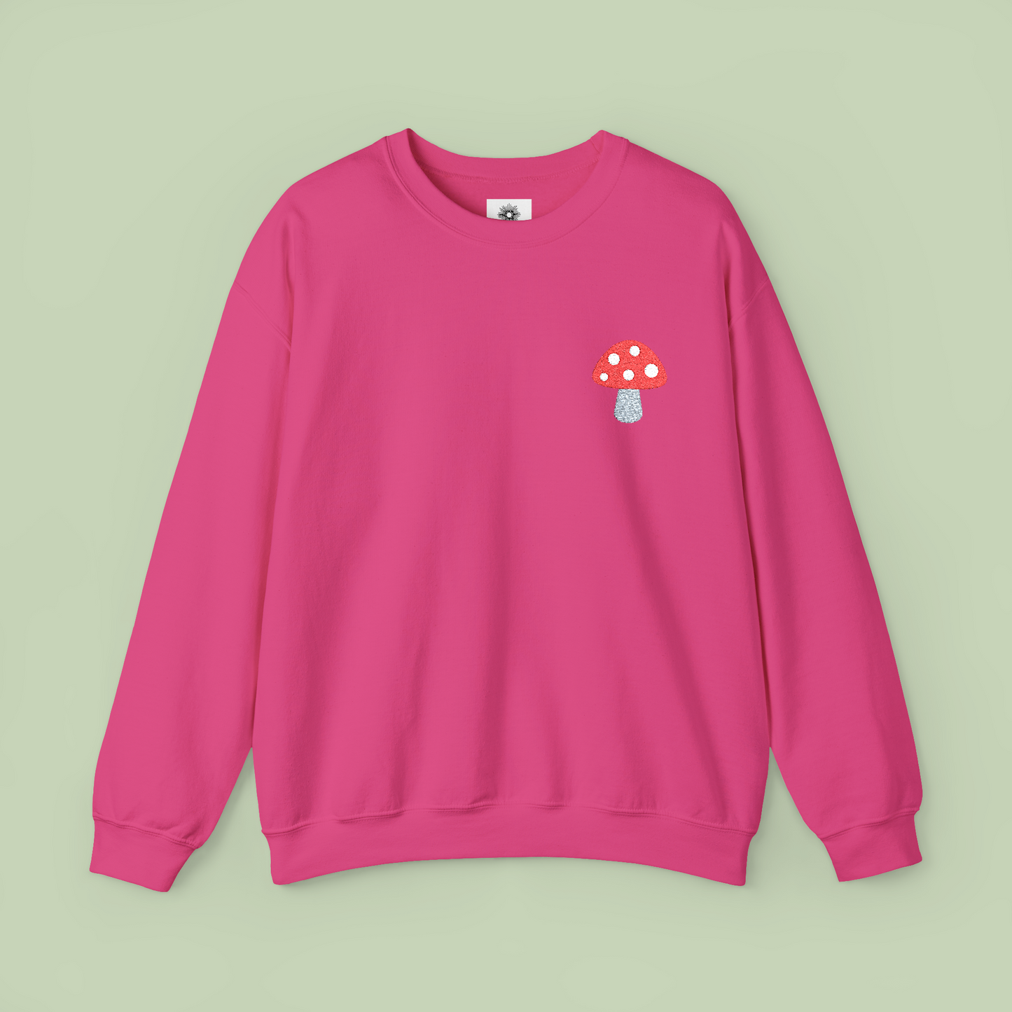 Embroidered Mushroom Crewneck Sweatshirt