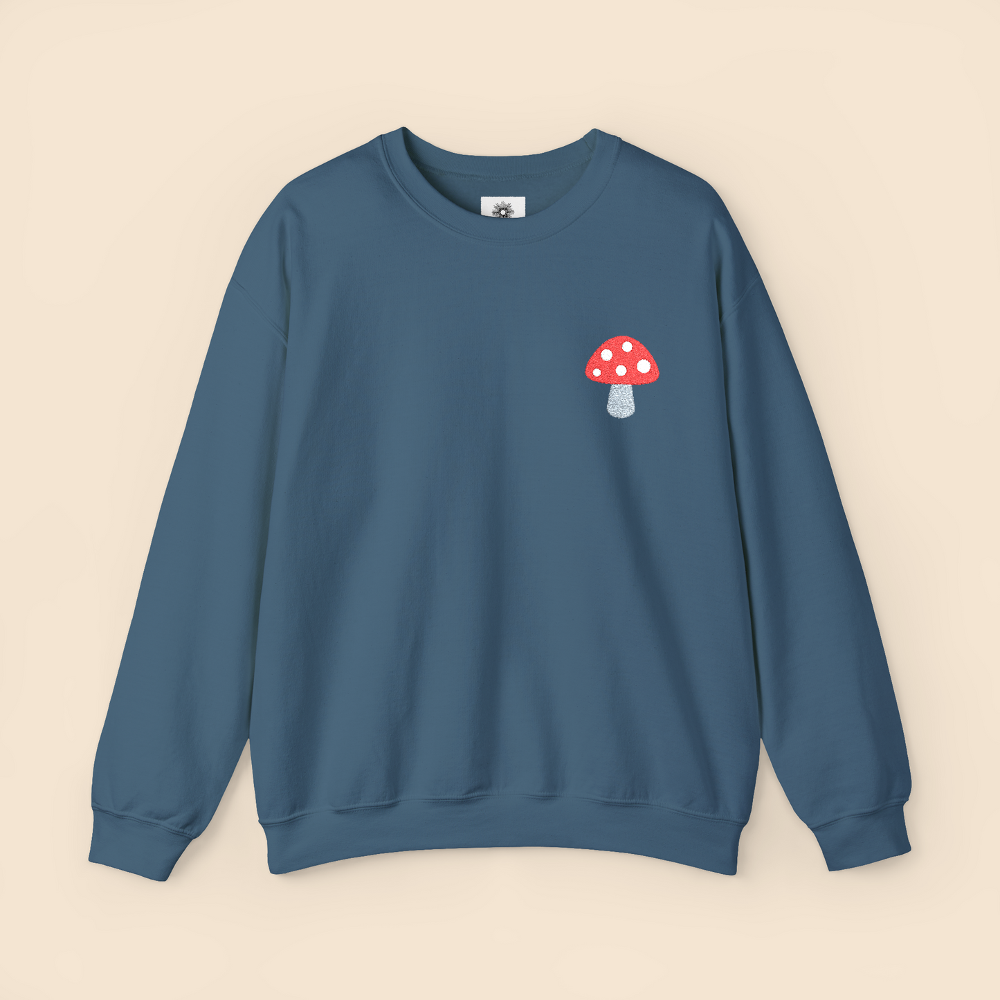 Embroidered Mushroom Crewneck Sweatshirt