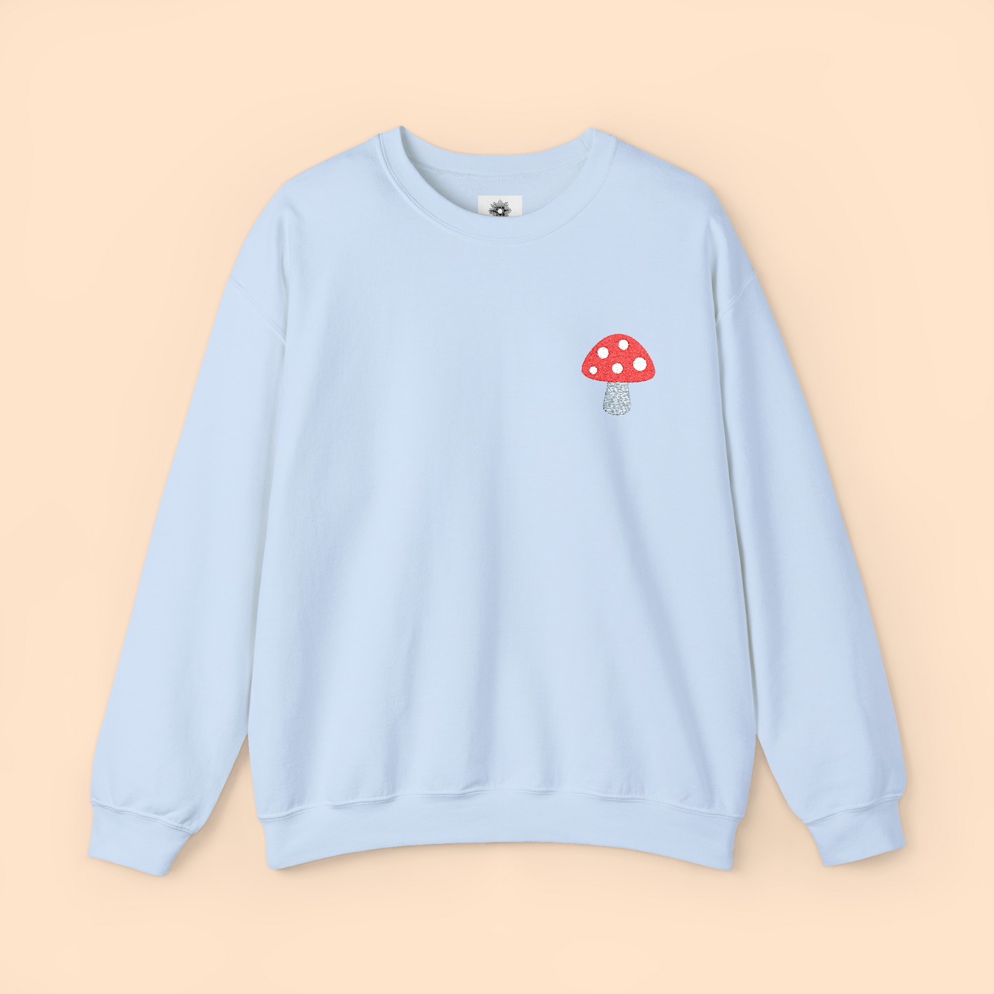 Embroidered Mushroom Crewneck Sweatshirt