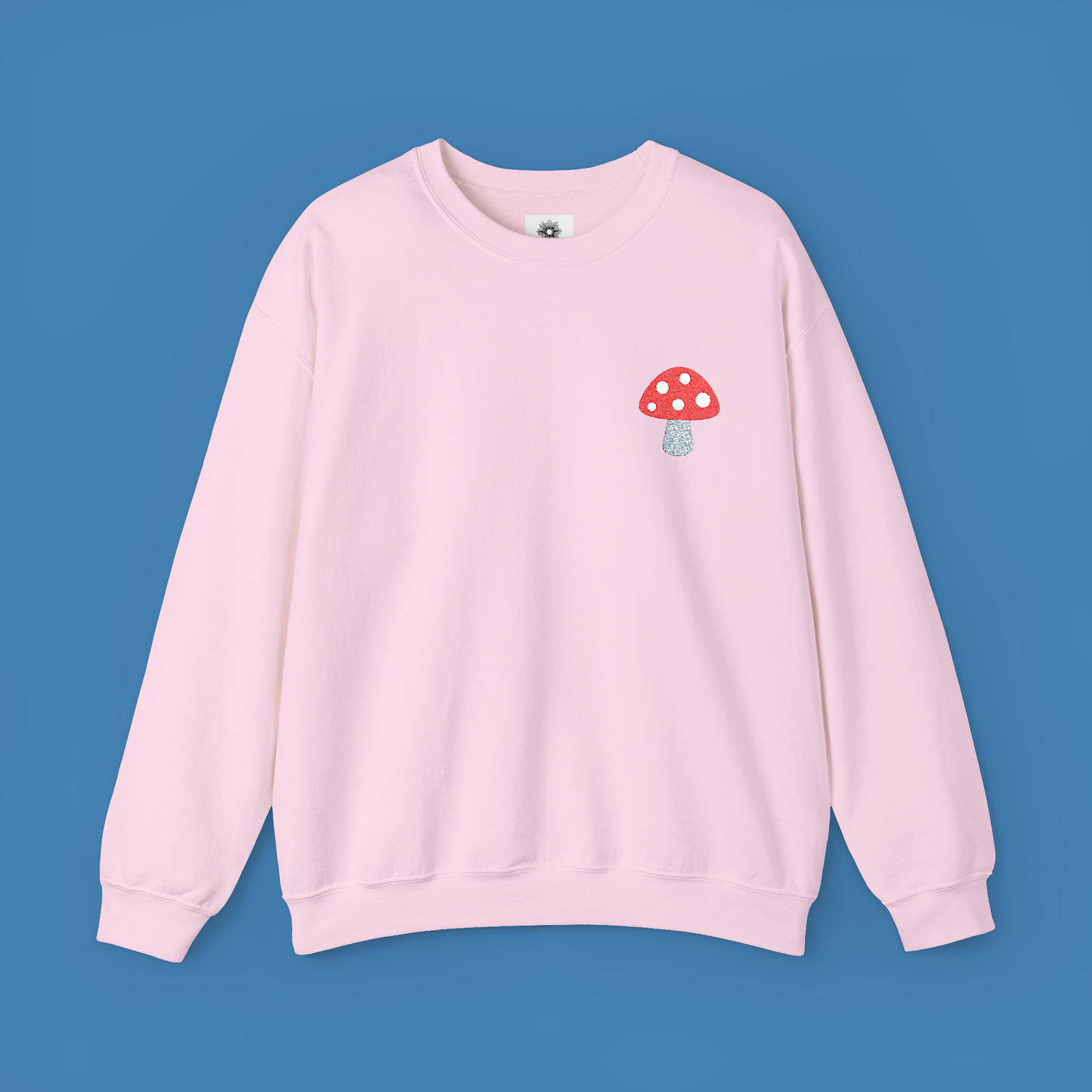 Embroidered Mushroom Crewneck Sweatshirt