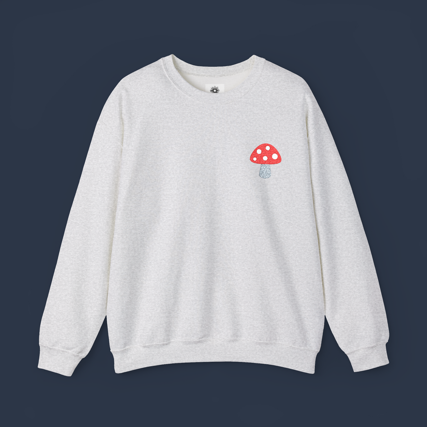 Embroidered Mushroom Crewneck Sweatshirt