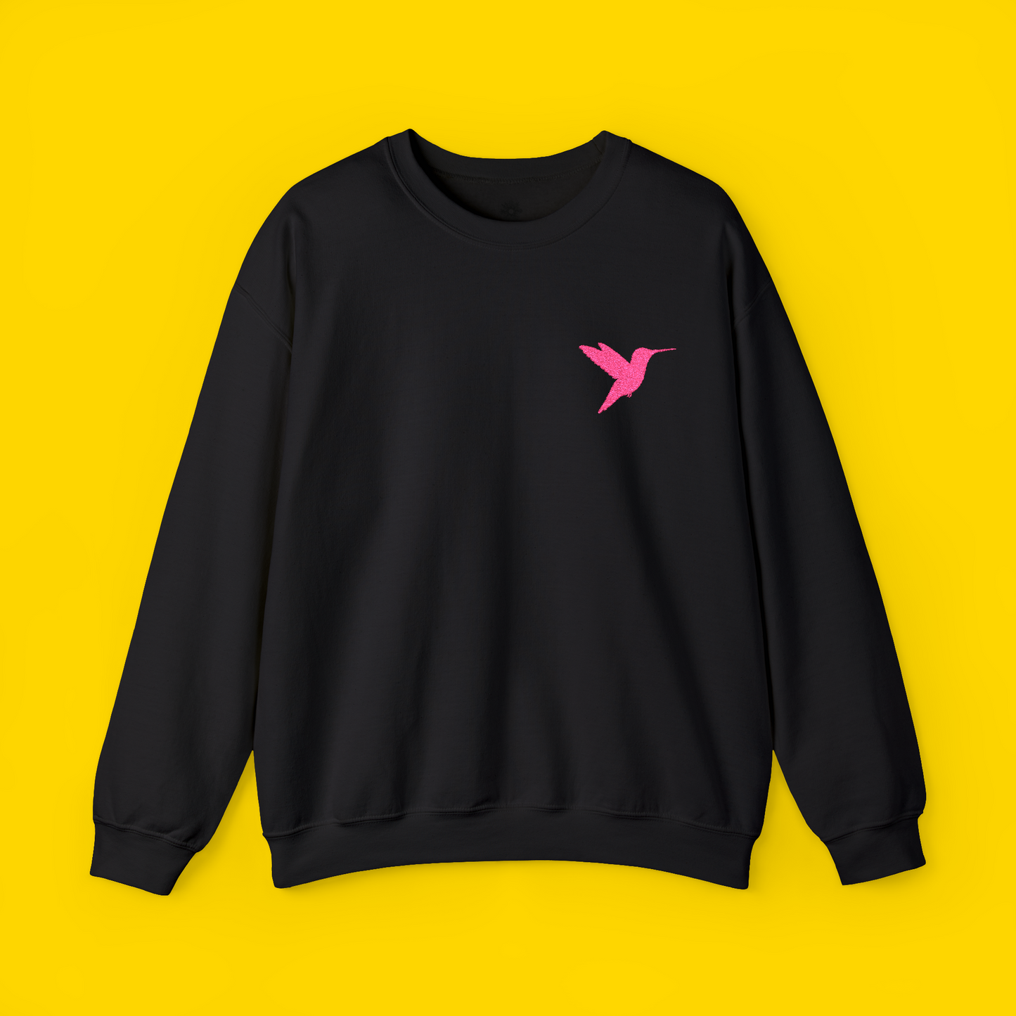 Embroidered Hummingbird Crewneck Sweatshirt
