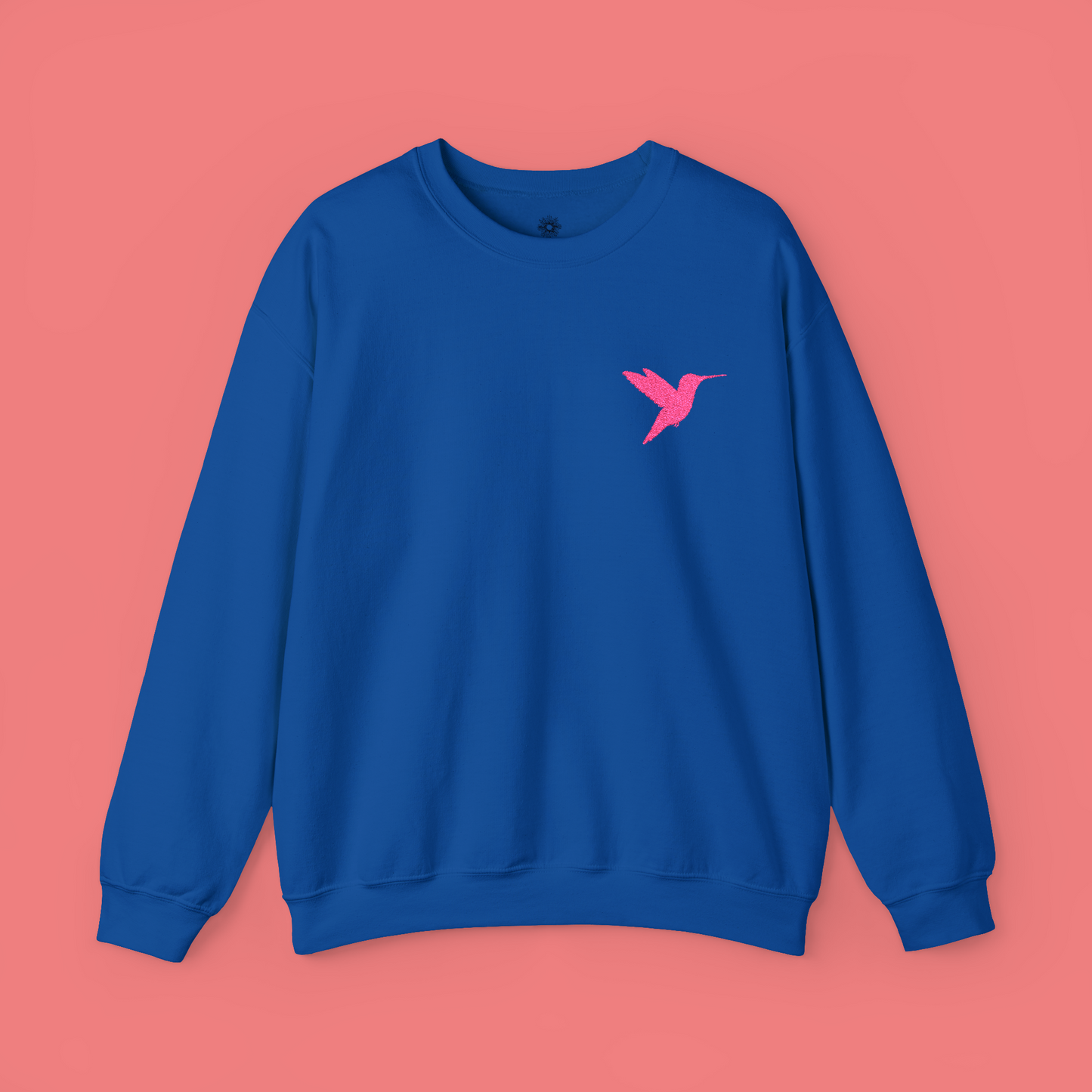 Embroidered Hummingbird Crewneck Sweatshirt