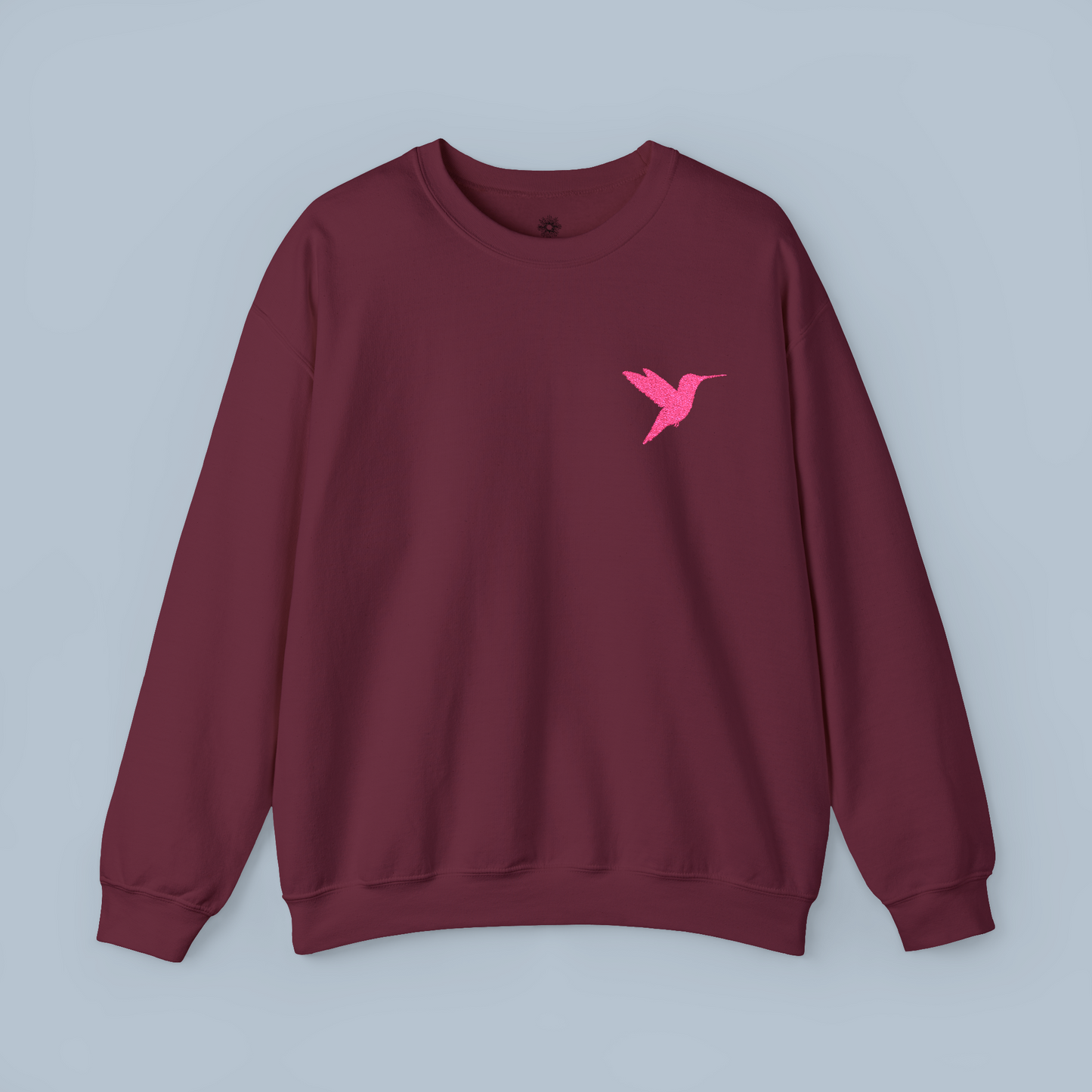 Embroidered Hummingbird Crewneck Sweatshirt