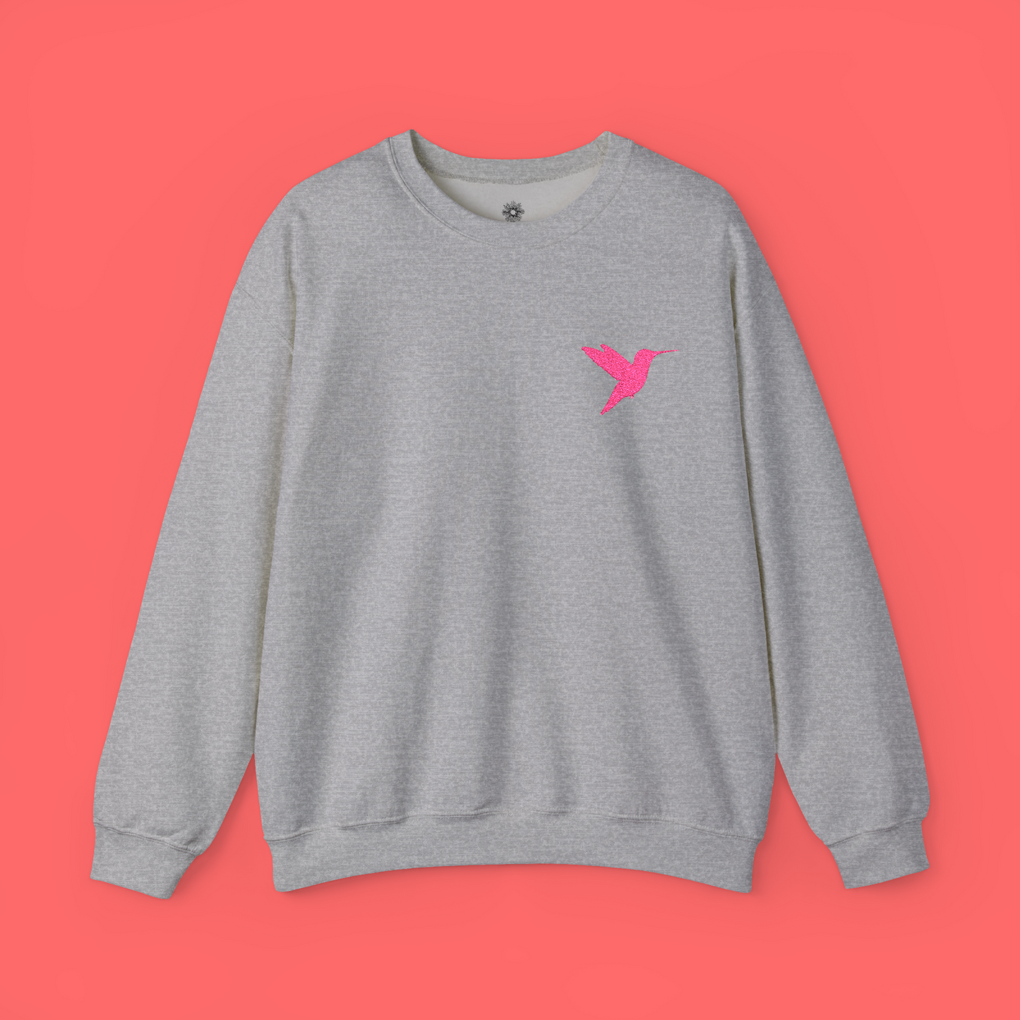 Embroidered Hummingbird Crewneck Sweatshirt