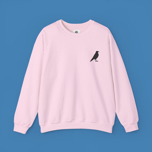 Embroidered 'Crow' Crewneck Sweatshirt