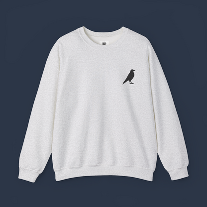 Embroidered 'Crow' Crewneck Sweatshirt