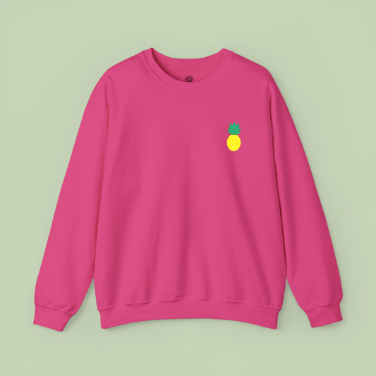 Embroidered Pineapple Crewneck Sweatshirt