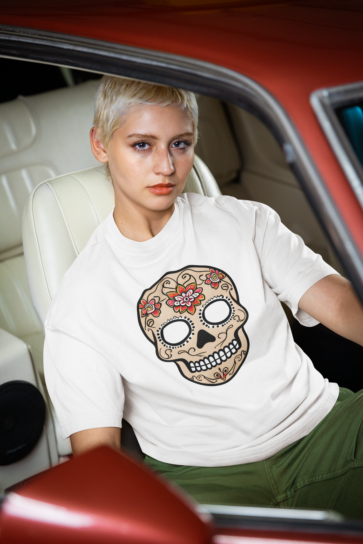 Oversized Boxy Tee "Dia de los Muertos"