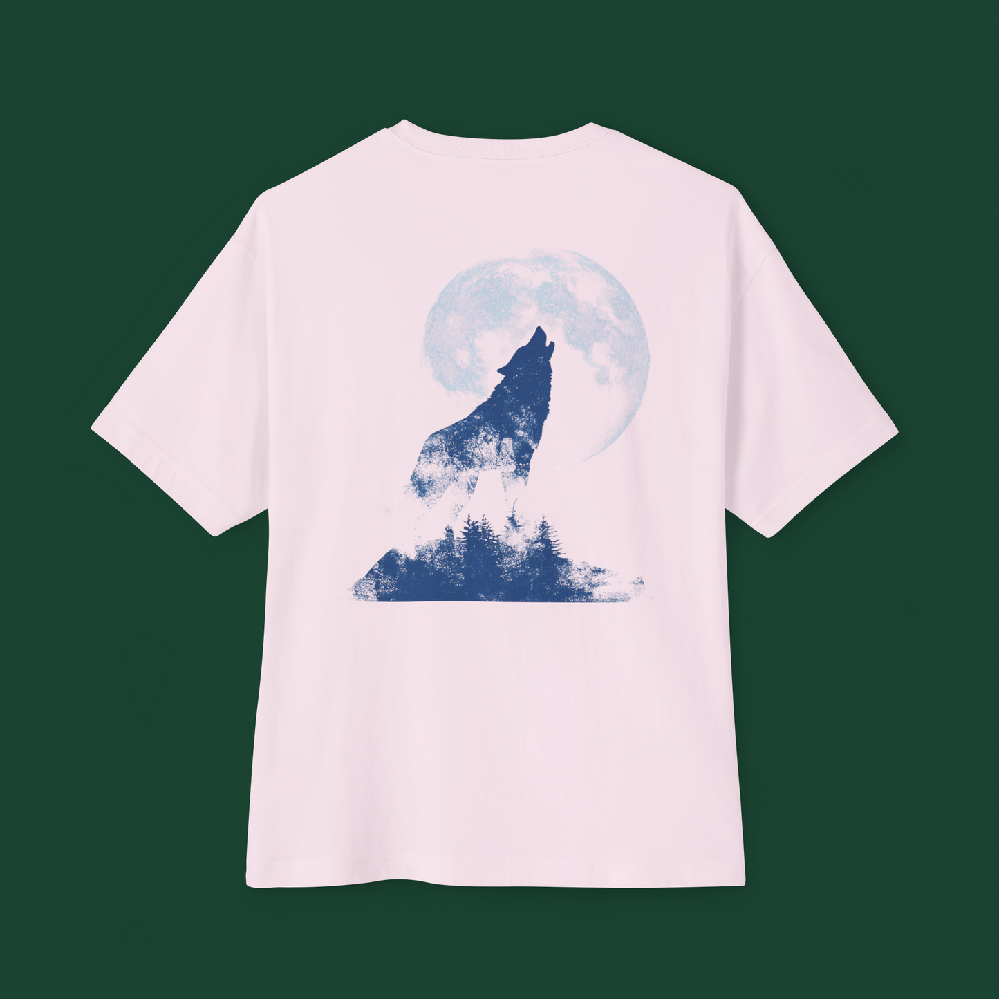Oversized Boxy Tee 'Howling Wolf'