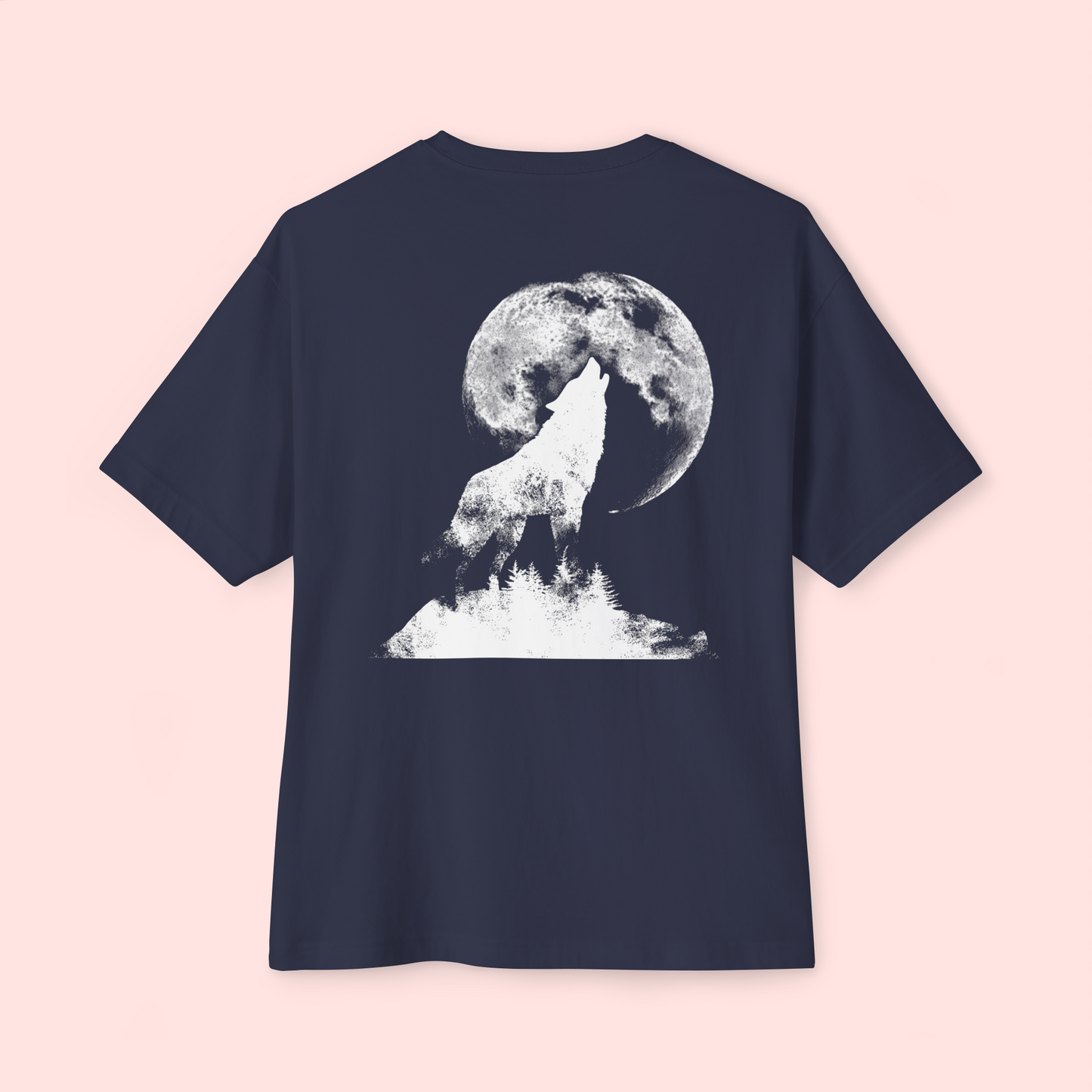 Oversized Boxy Tee 'Howling Wolf'