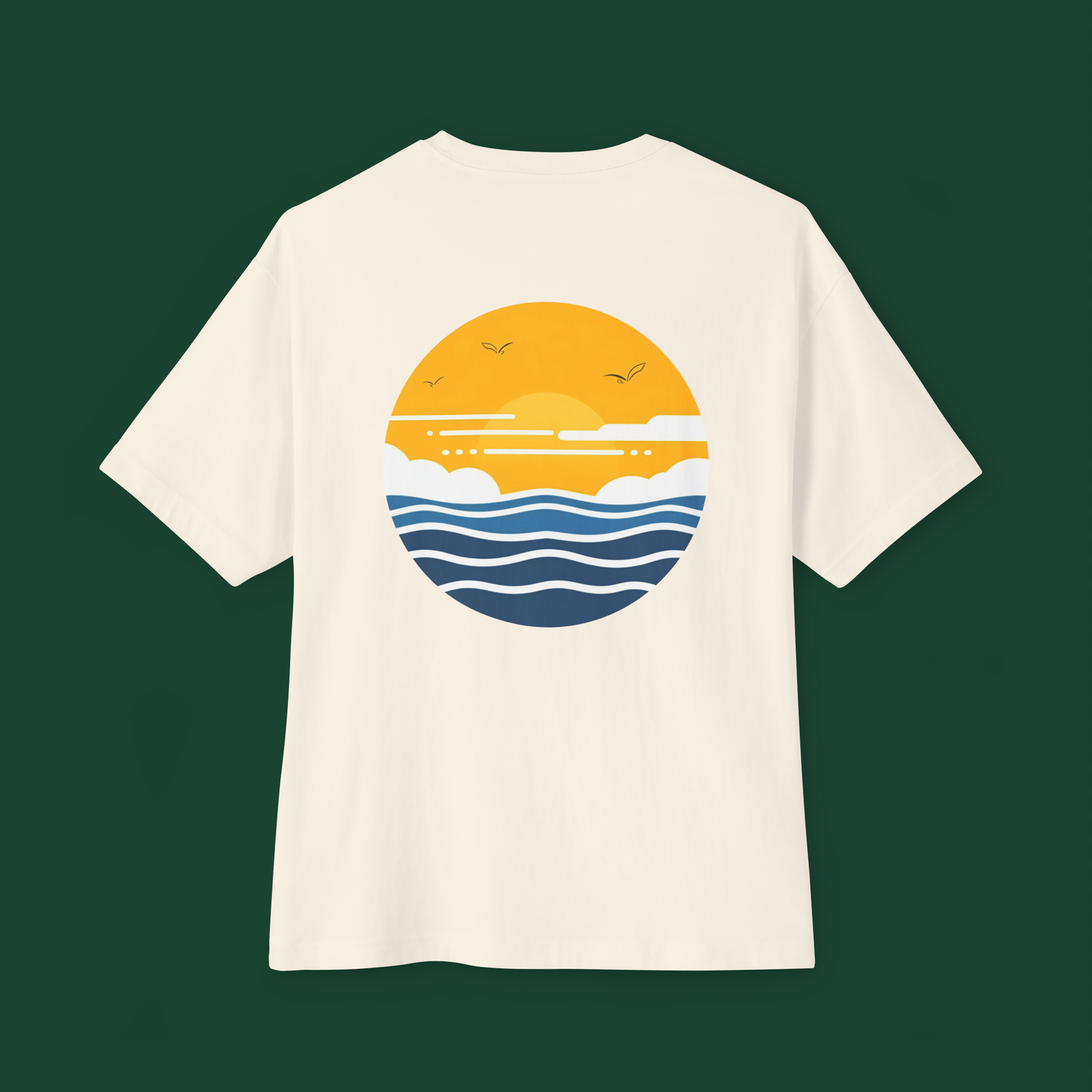 Oversized Boxy Tee 'Sun & Sea'