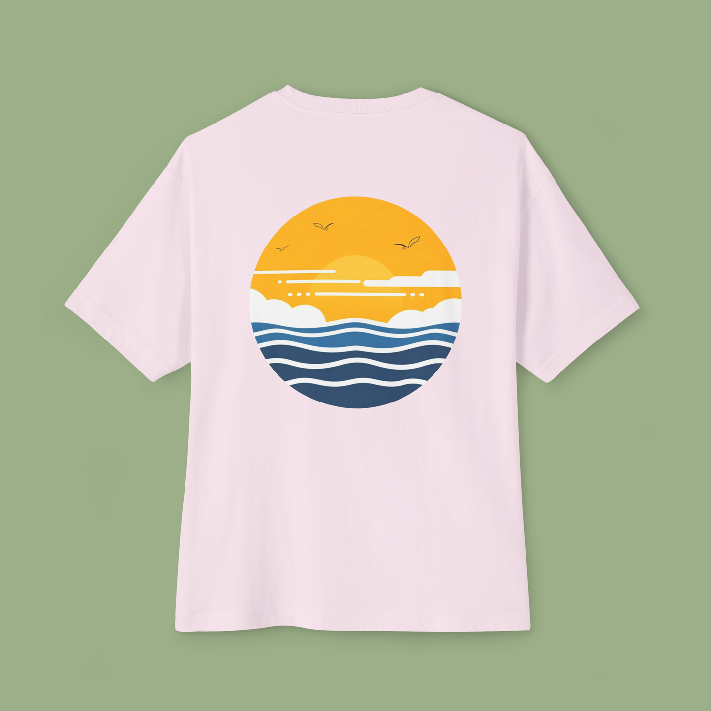 Oversized Boxy Tee 'Sun & Sea'