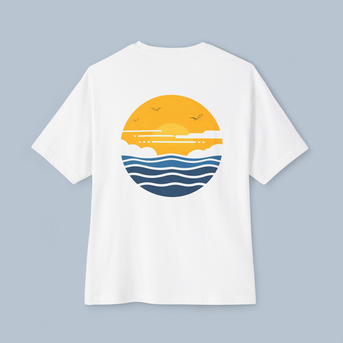 Oversized Boxy Tee 'Sun & Sea'