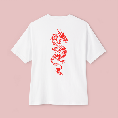 Oversized Boxy Tee 'Red Dragon'